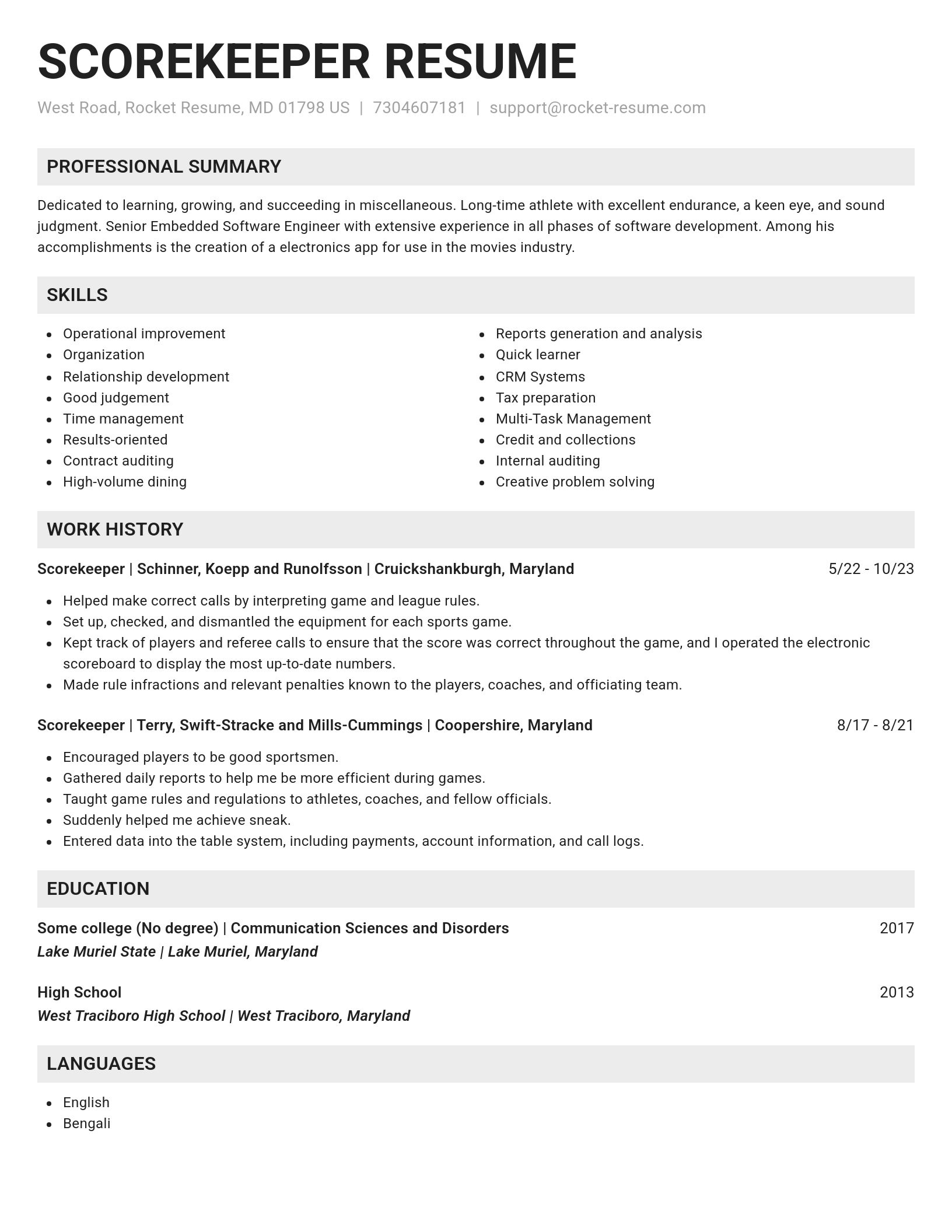 Genius resume template