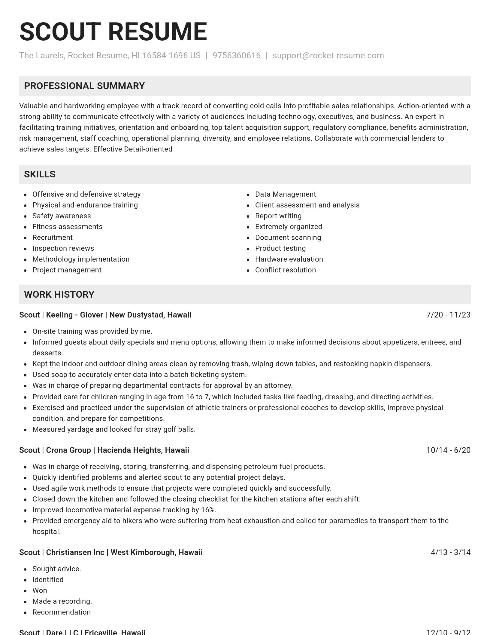 Genius resume template