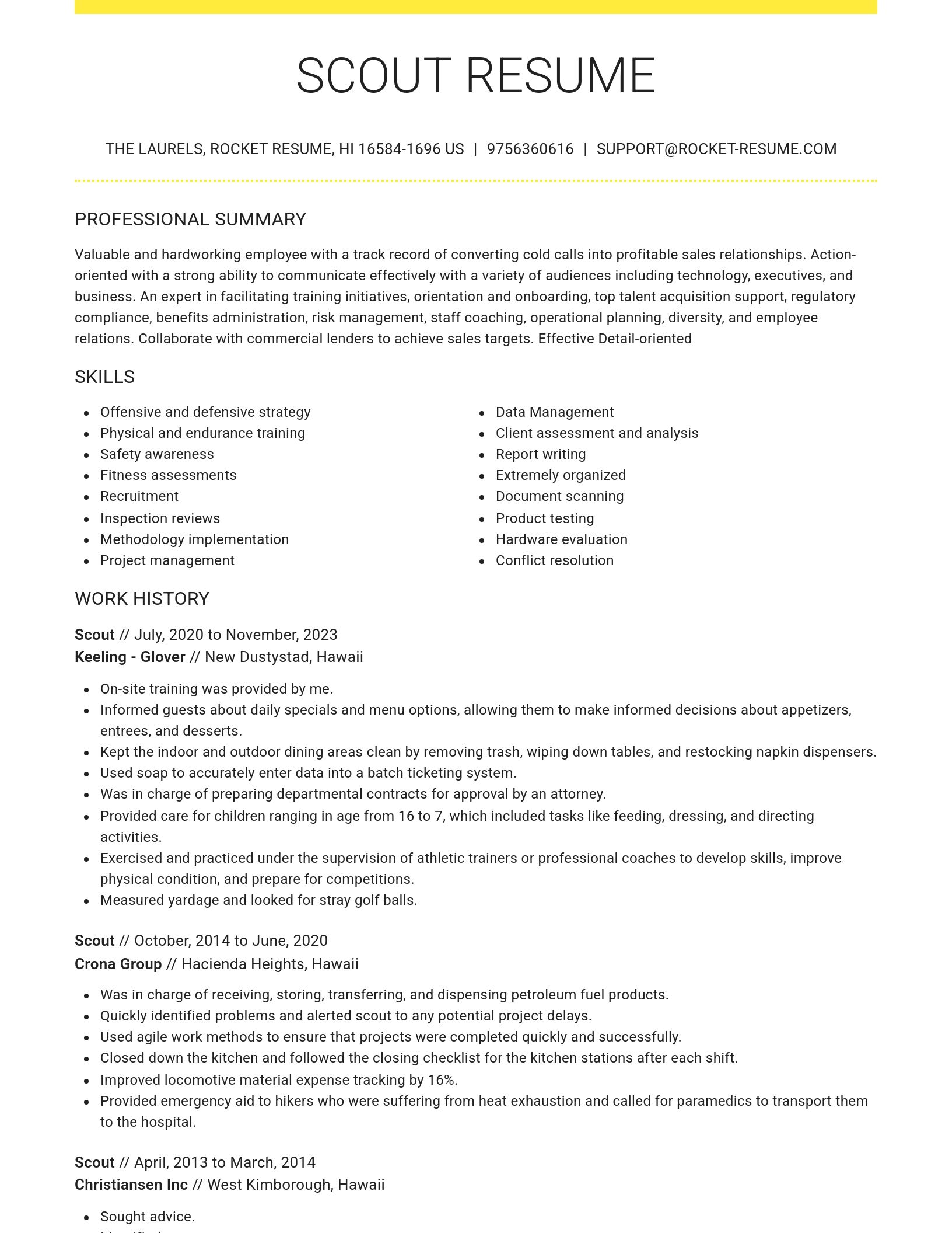 Grand resume template