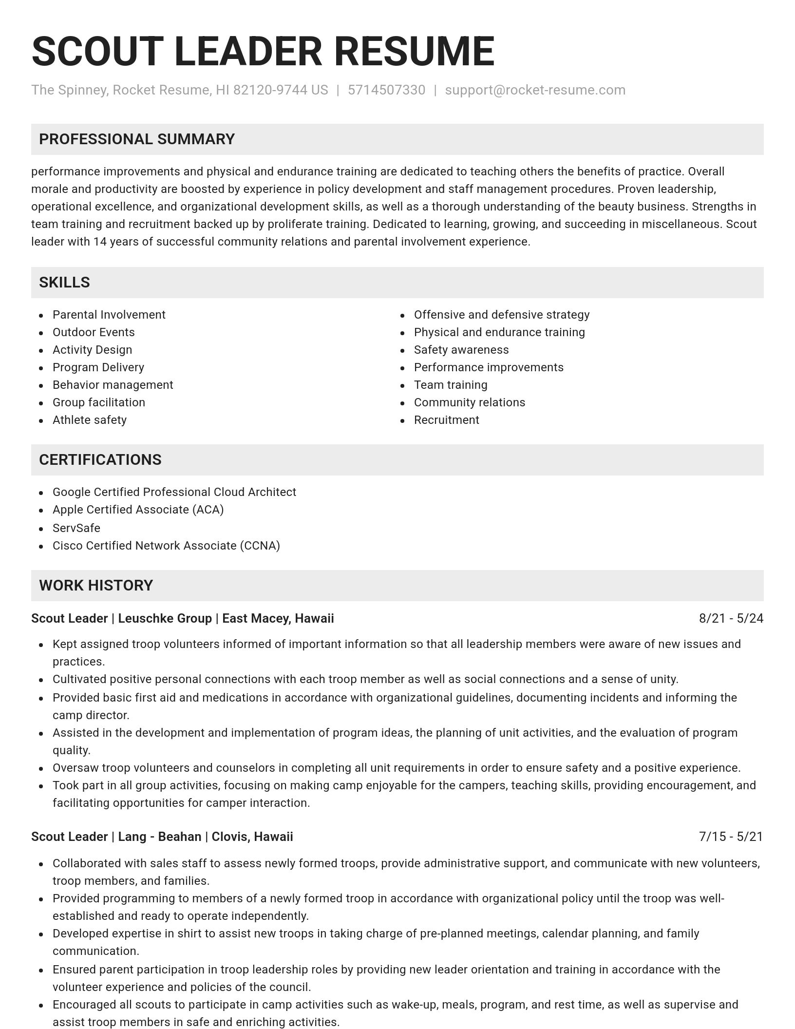 Genius resume template