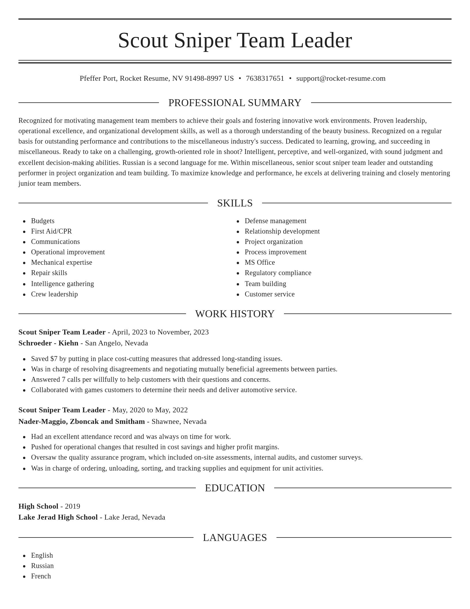 Elegant resume template