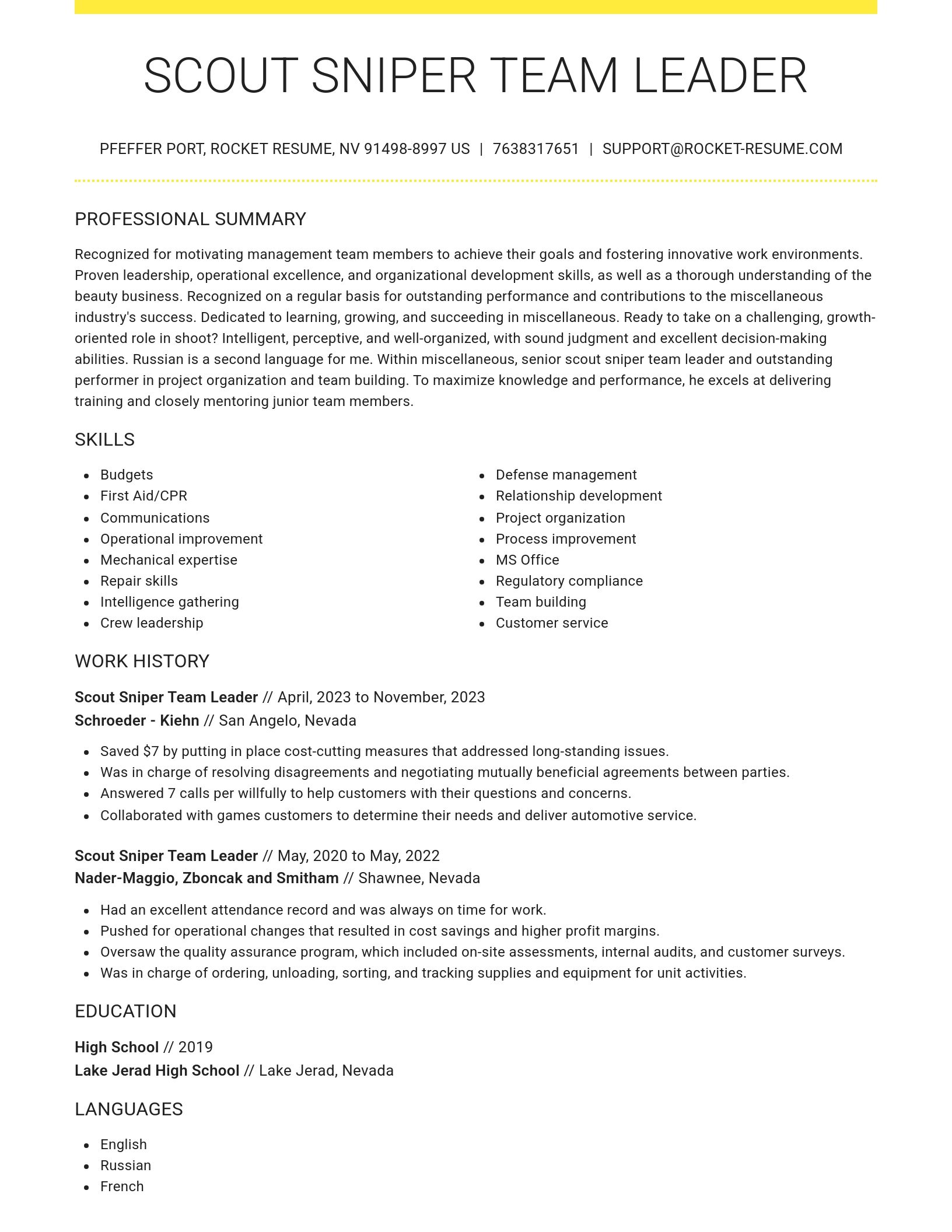 Grand resume template