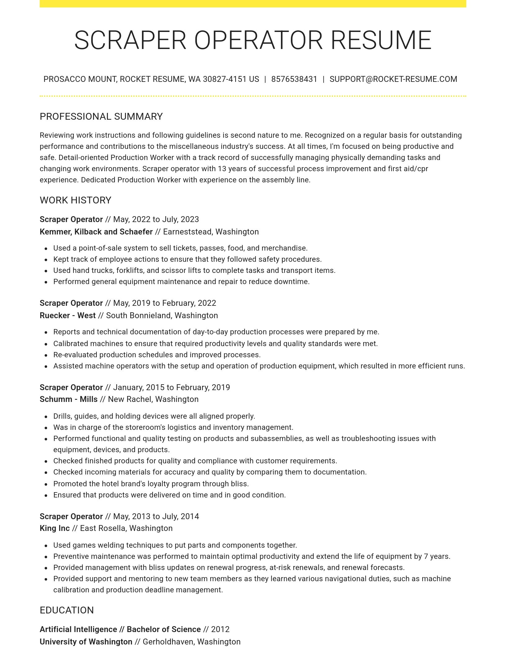 Grand resume template