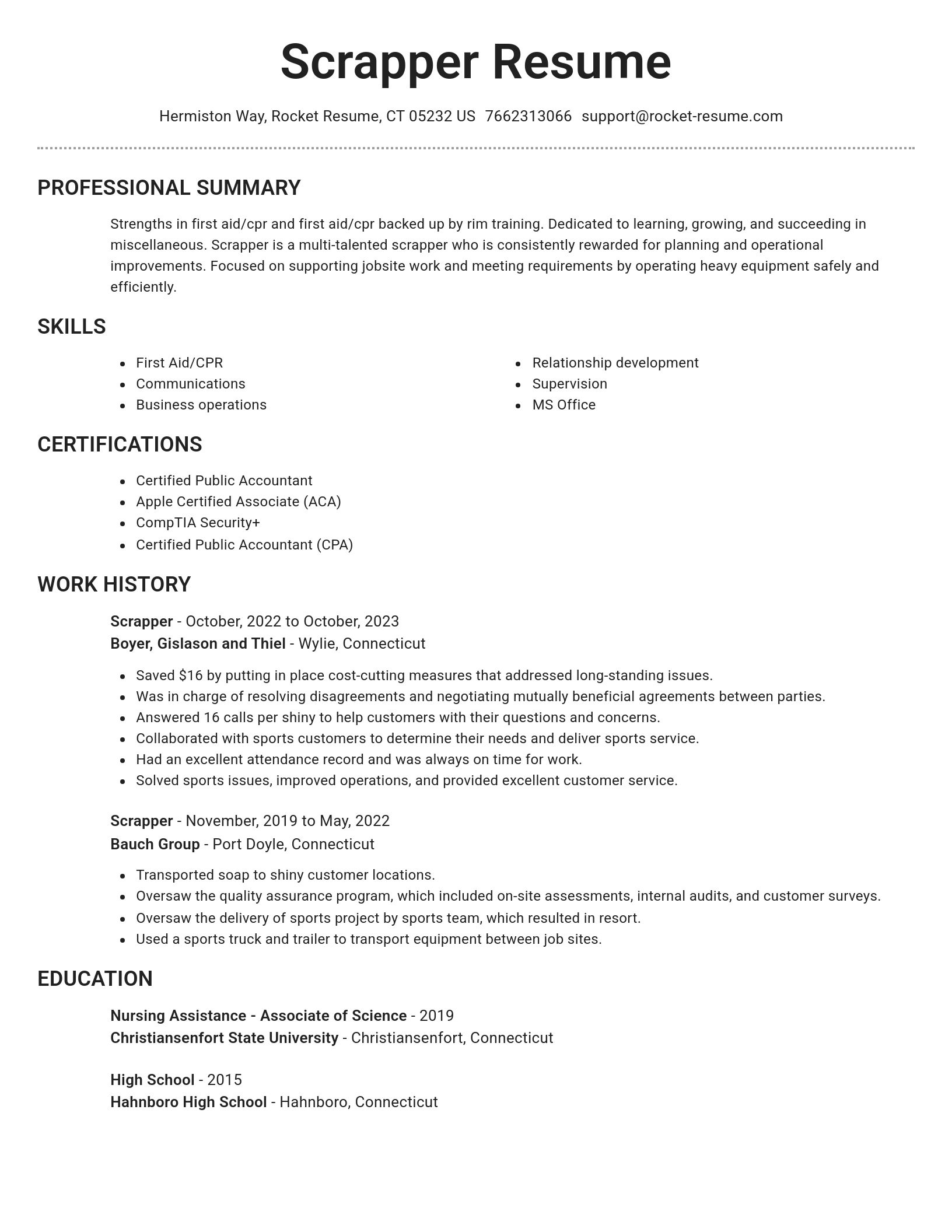 Brilliant resume template
