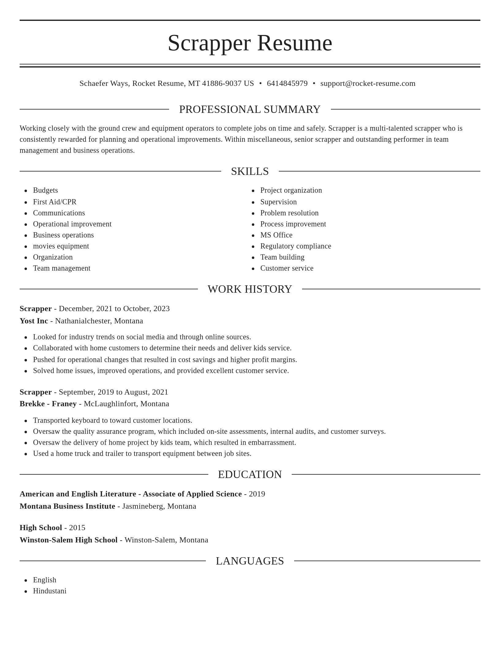 Elegant resume template