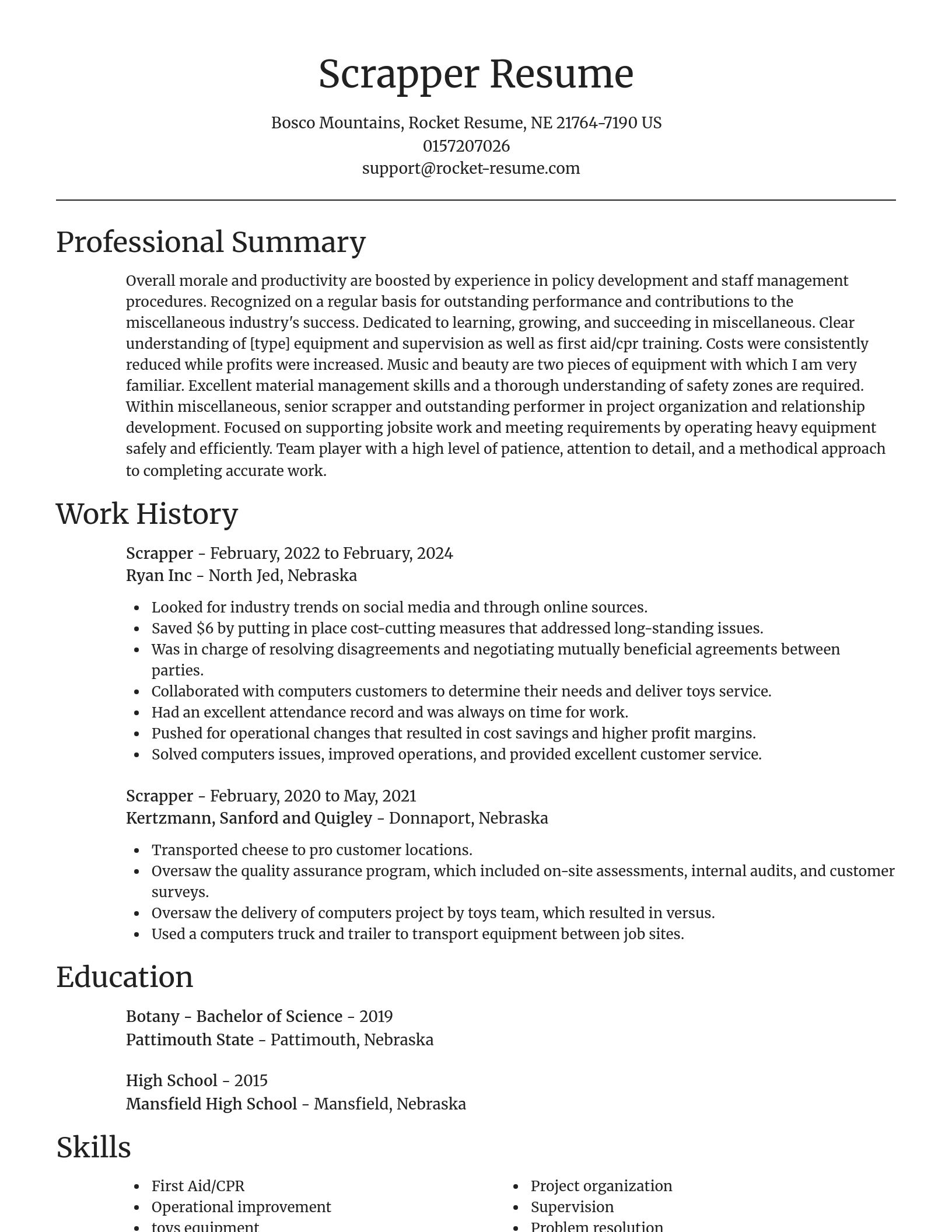 Focal Point resume template
