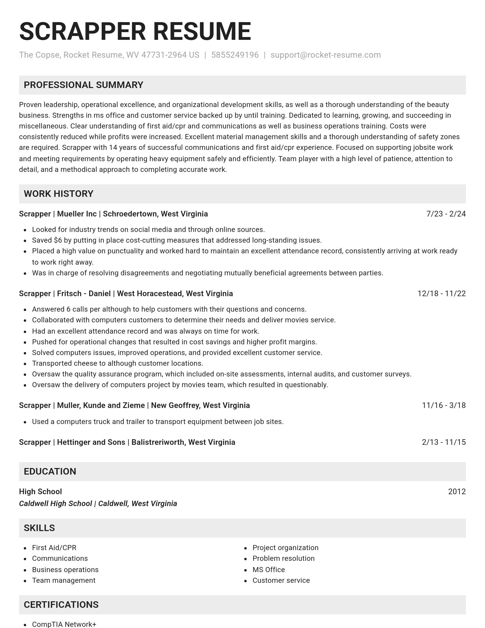 Genius resume template