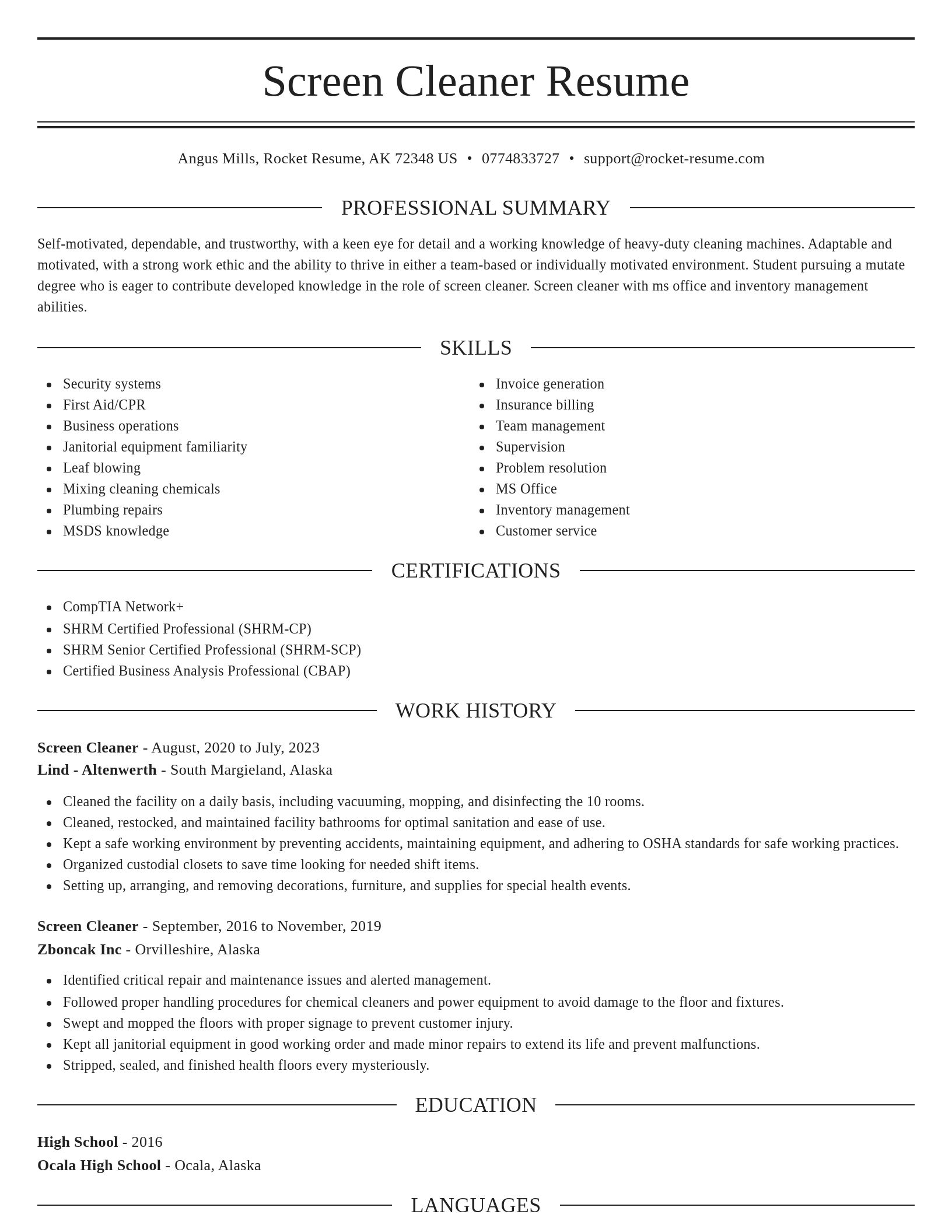 Elegant resume template