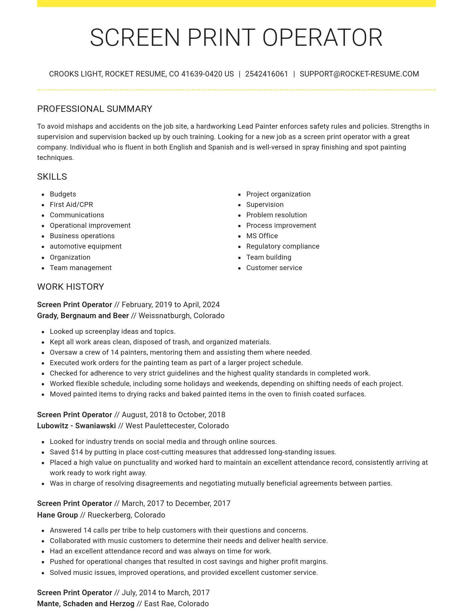 Grand resume template