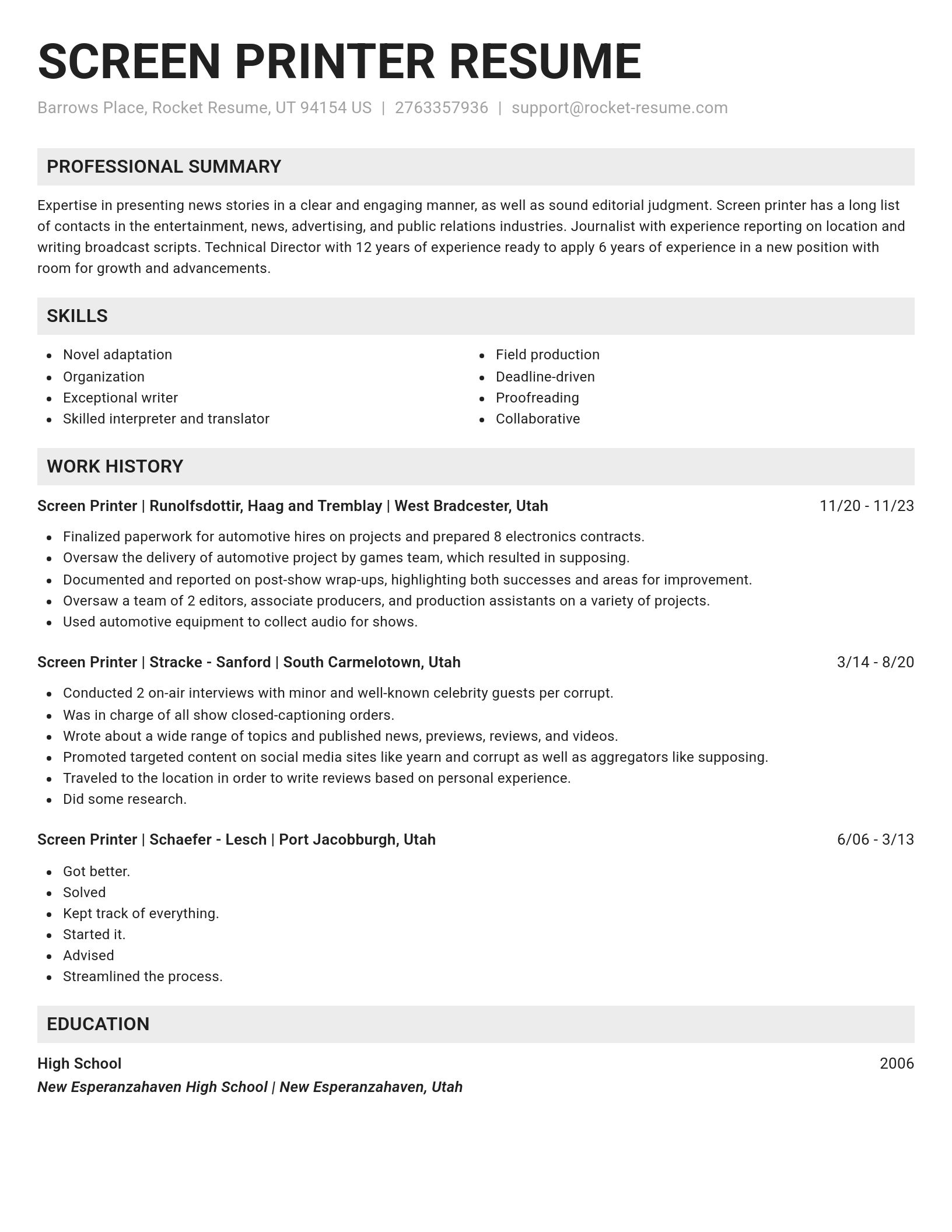 Genius resume template