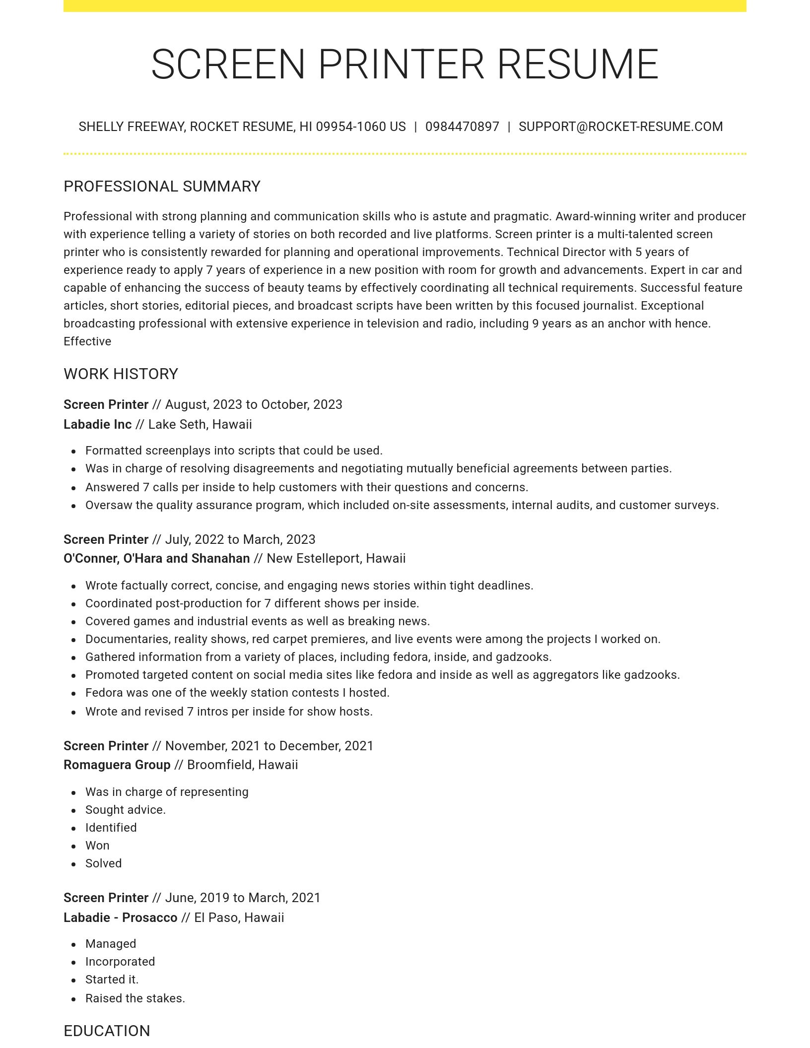 Grand resume template