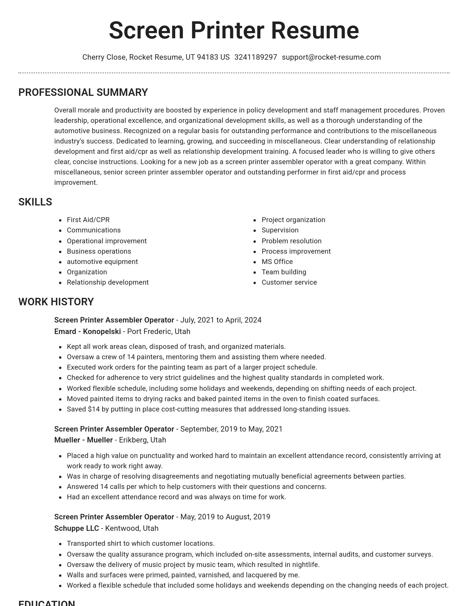 Brilliant resume template