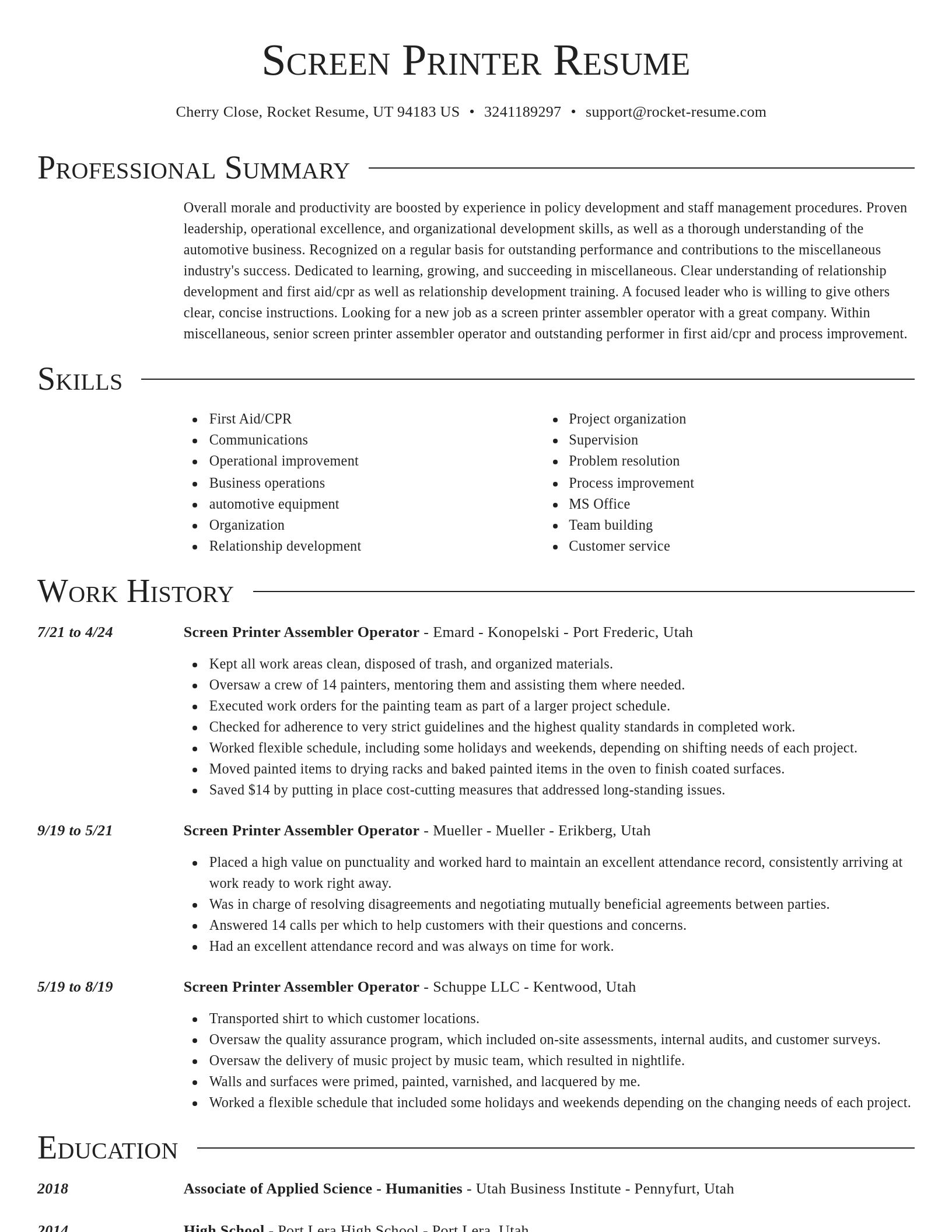 Director resume template