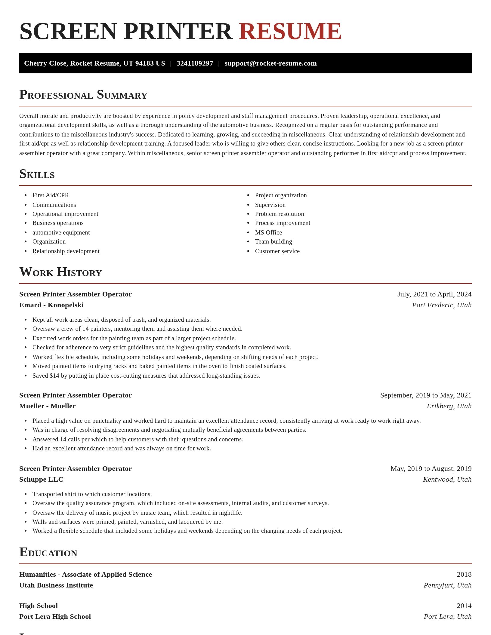 Exquisite resume template