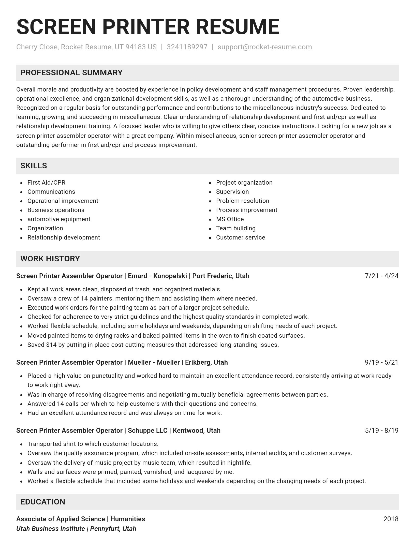 Genius resume template
