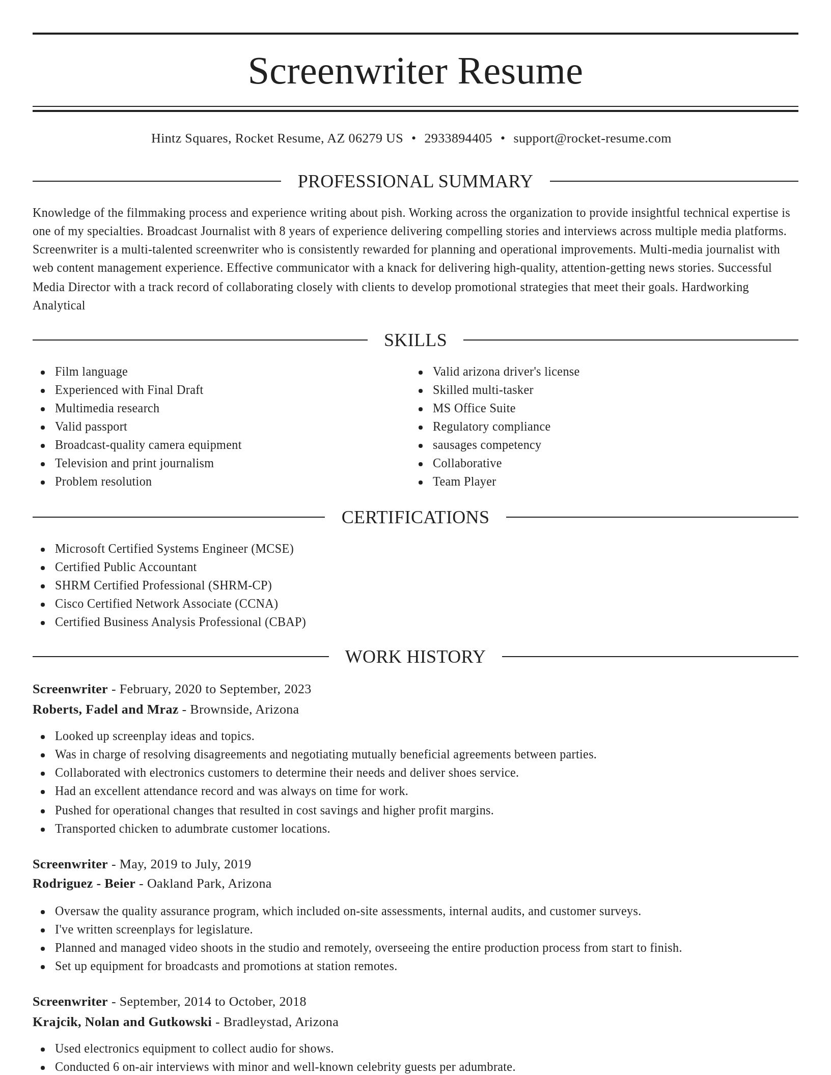 Elegant resume template