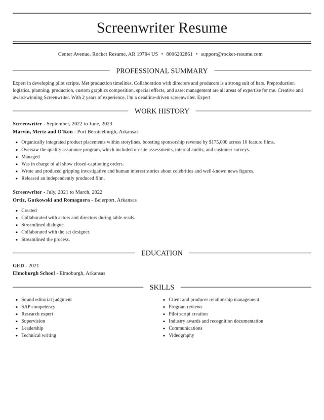 Elegant resume template