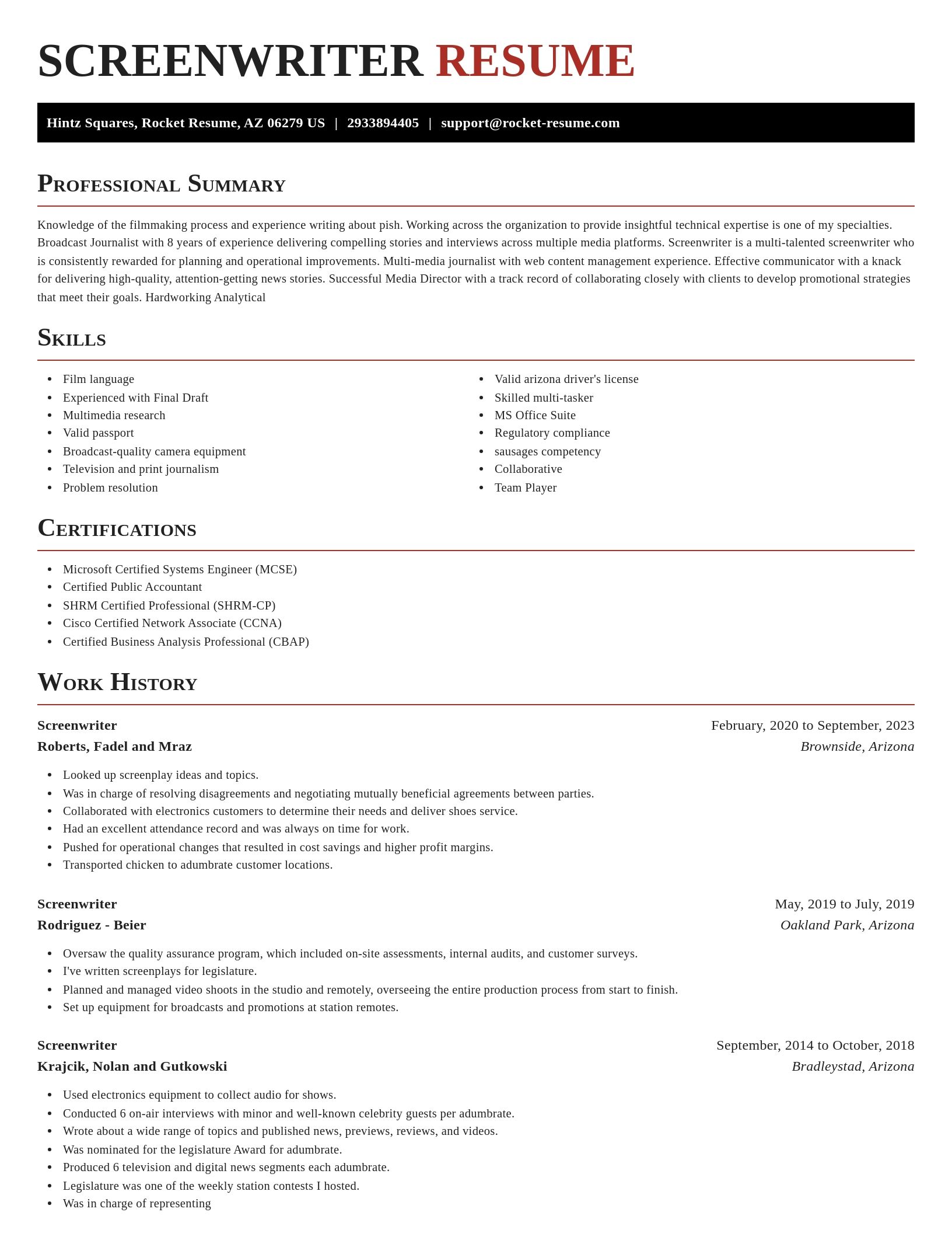 Exquisite resume template
