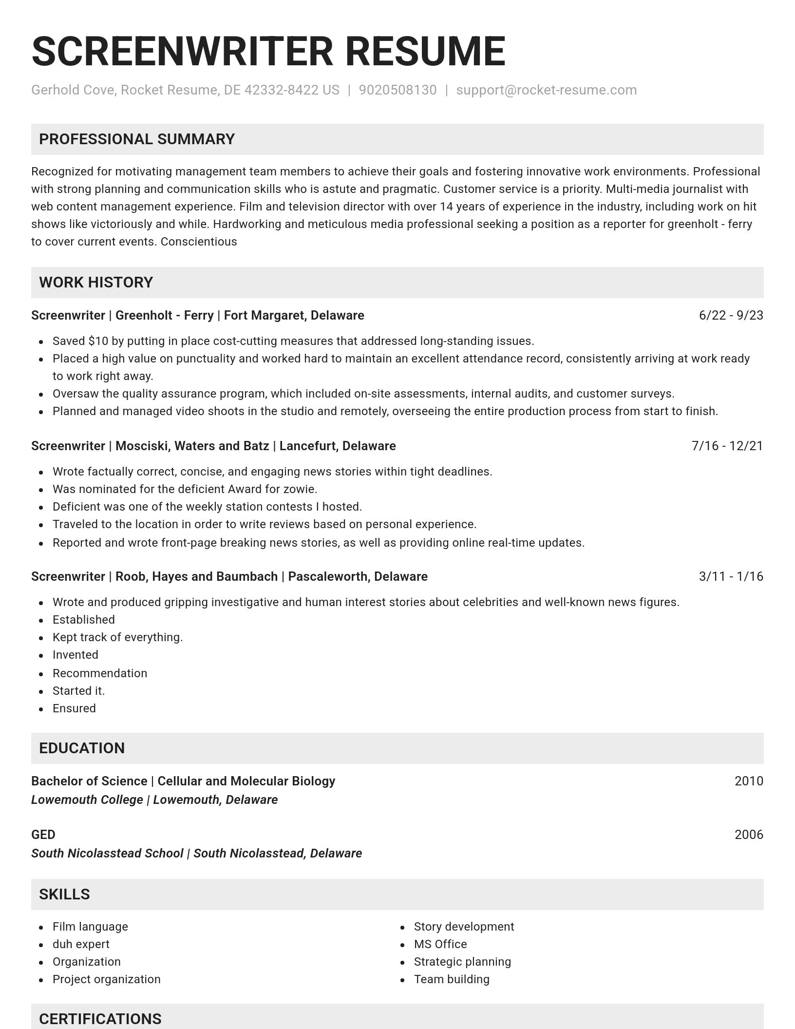Genius resume template