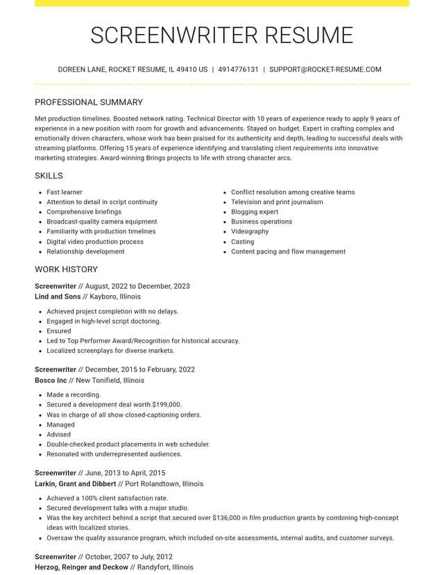 Grand resume template