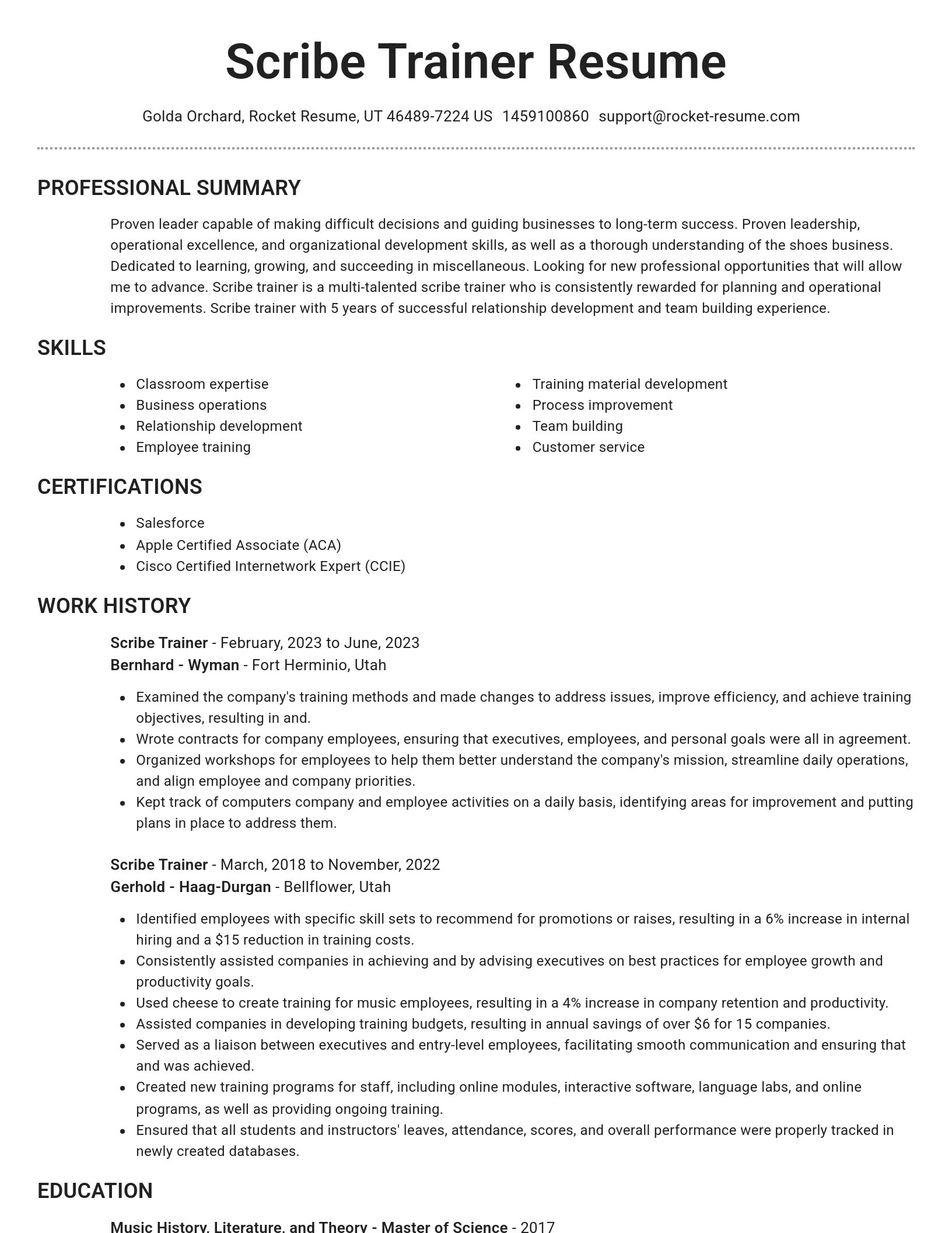 Brilliant resume template