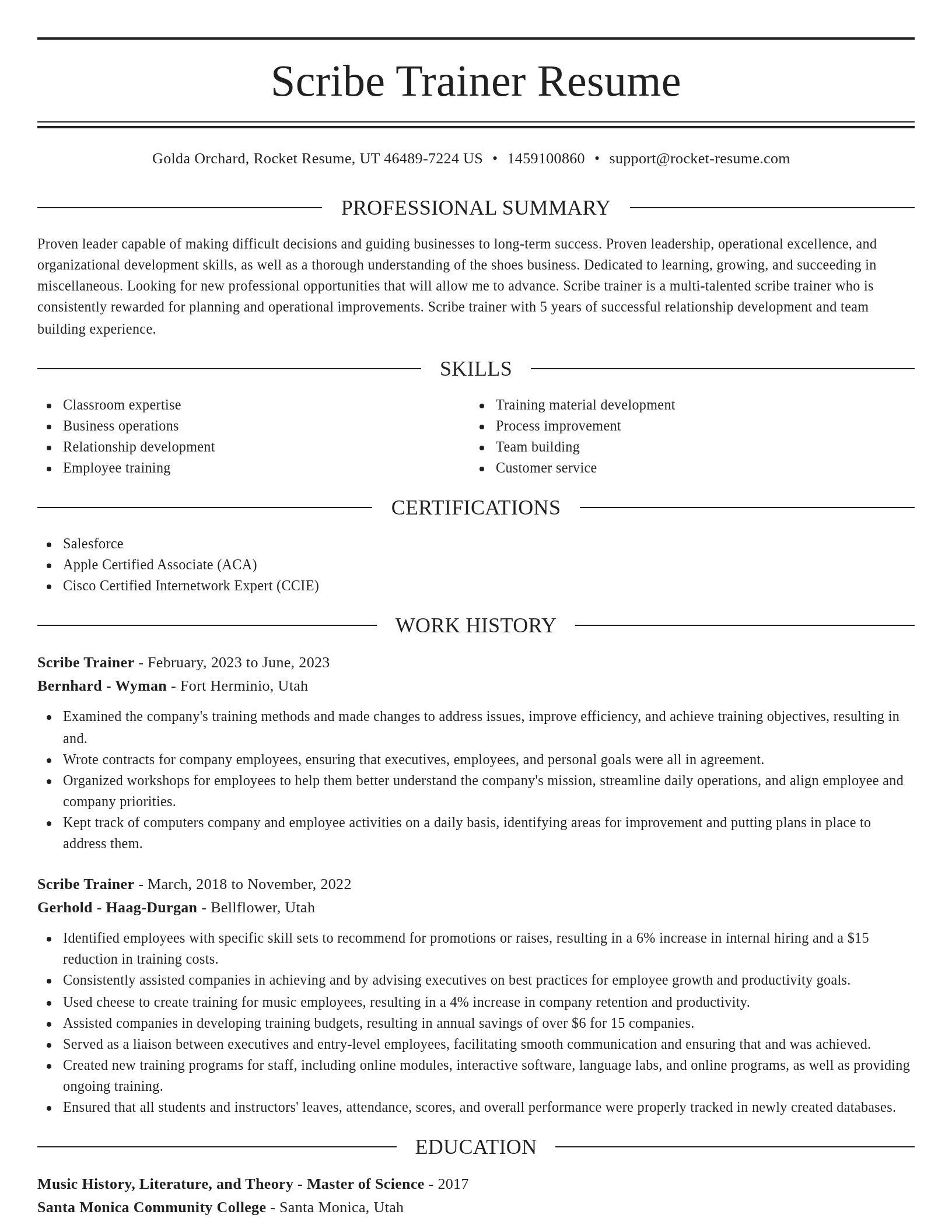 Elegant resume template