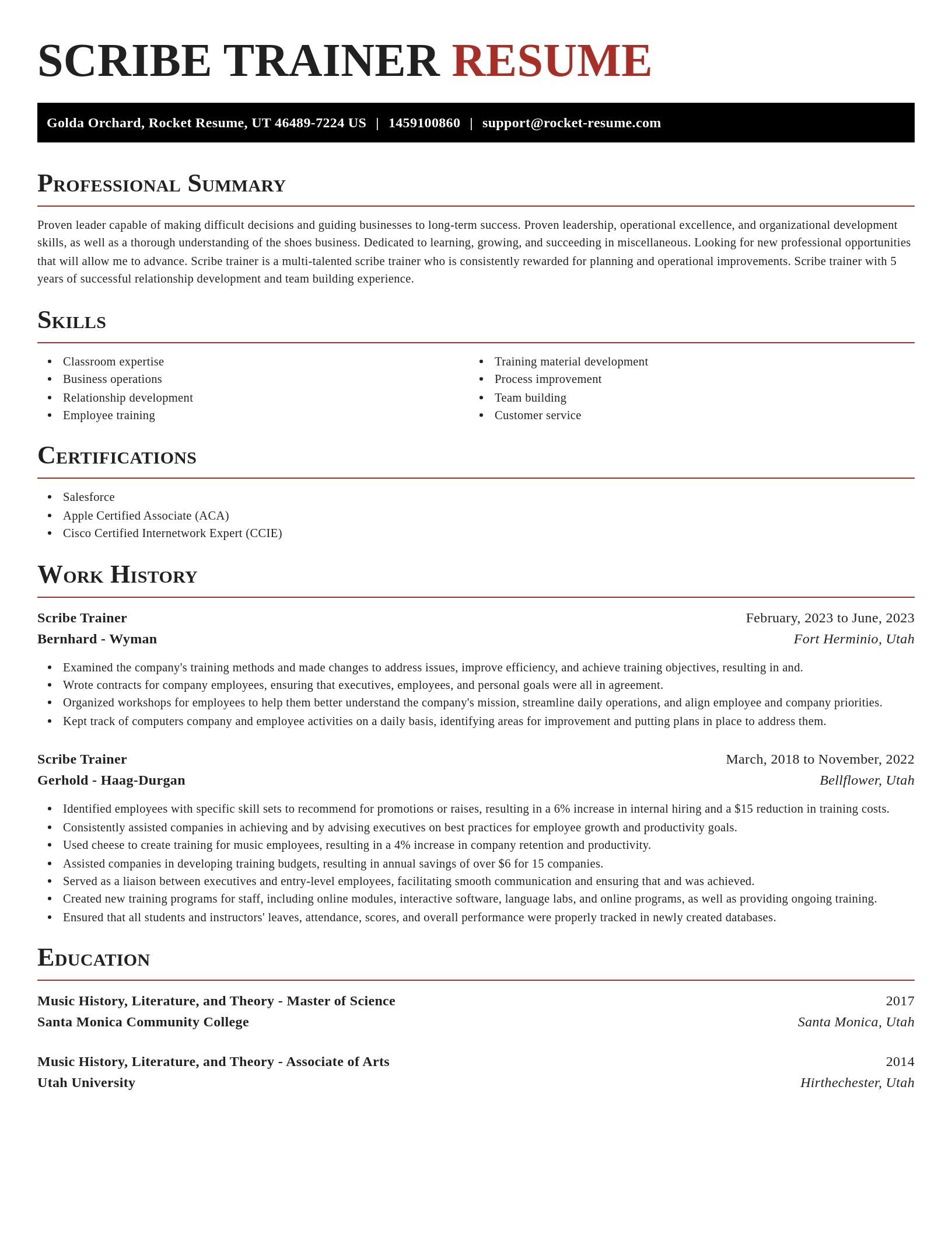 Exquisite resume template