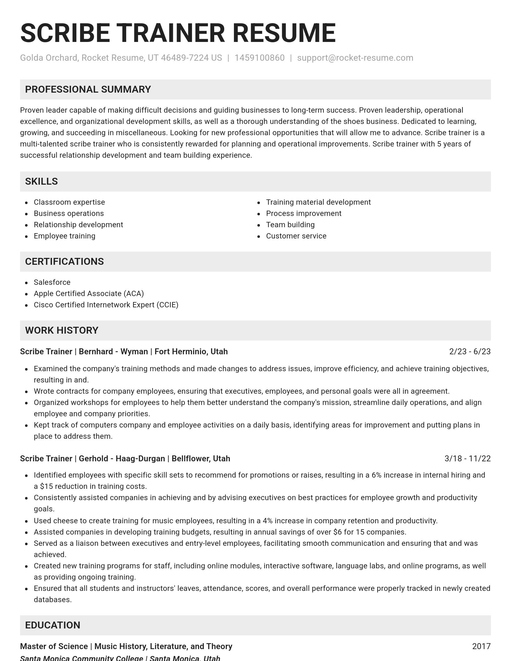 Genius resume template
