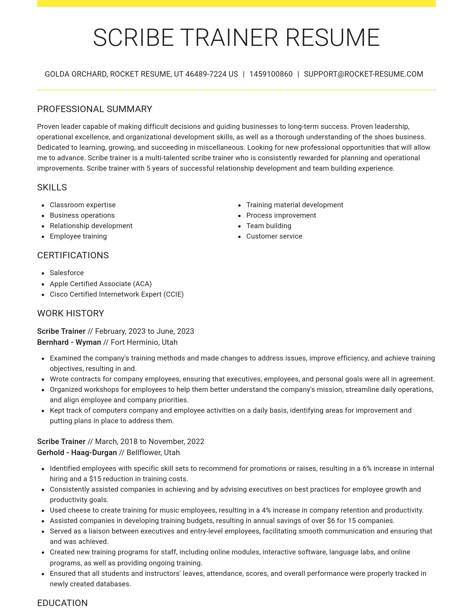 Grand resume template