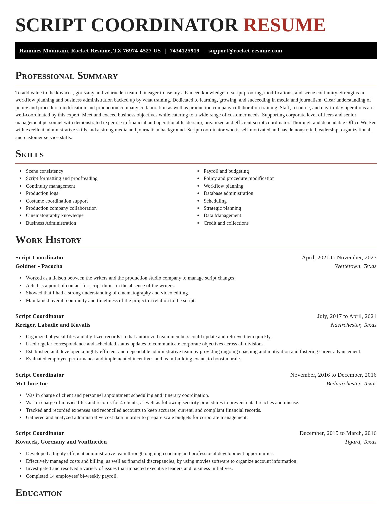 Exquisite resume template