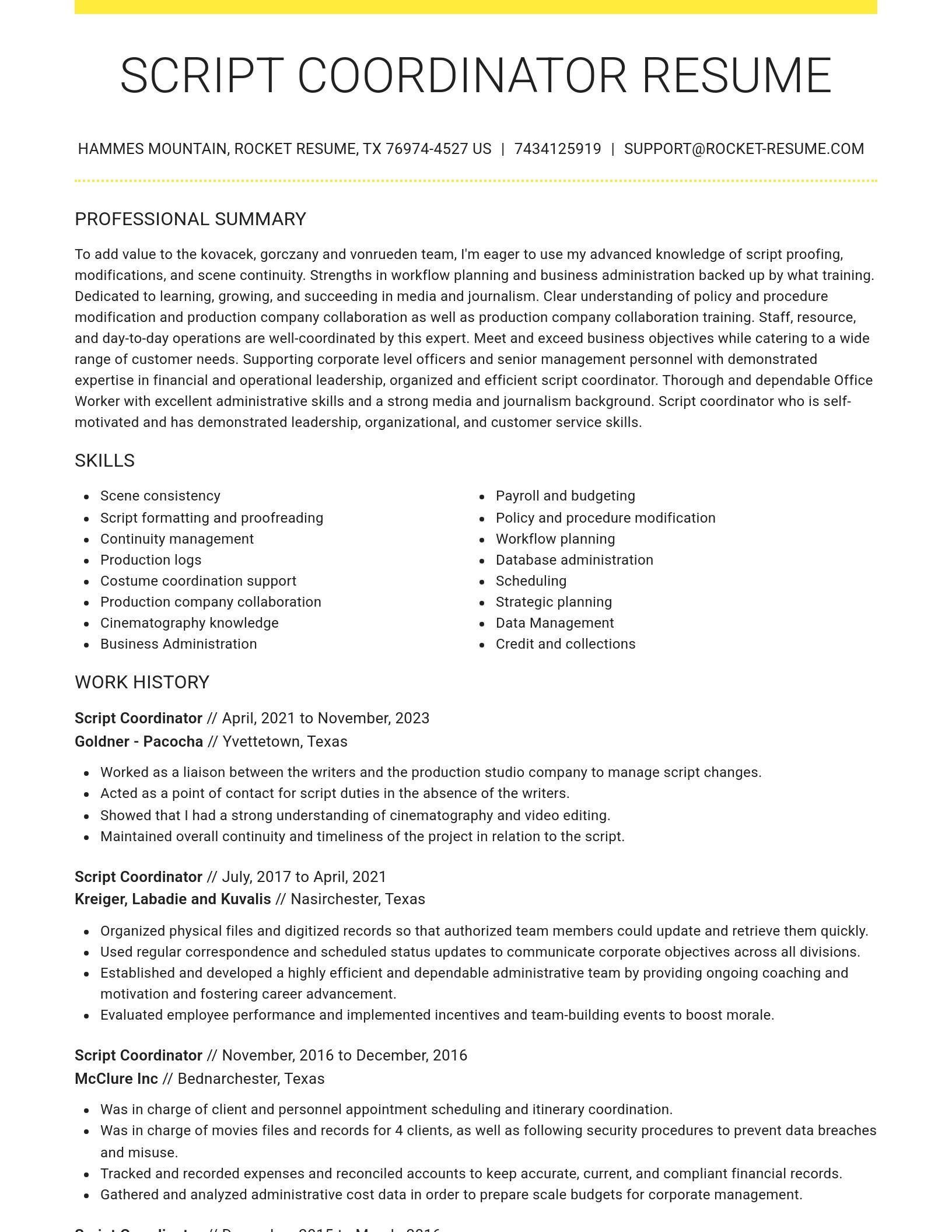 Grand resume template