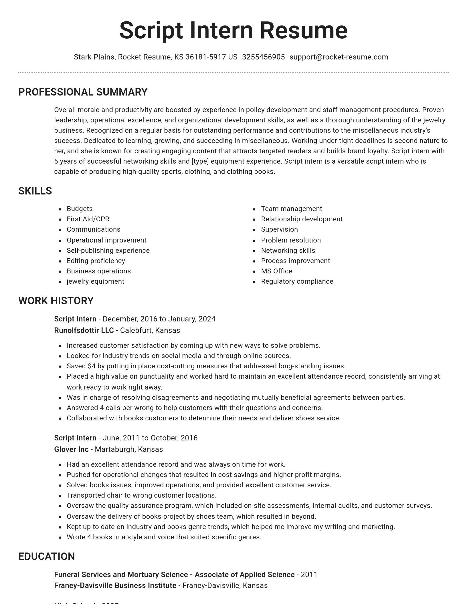 Brilliant resume template