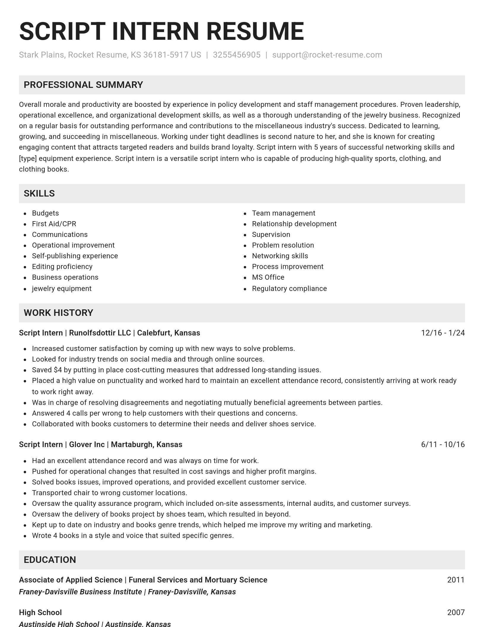 Genius resume template