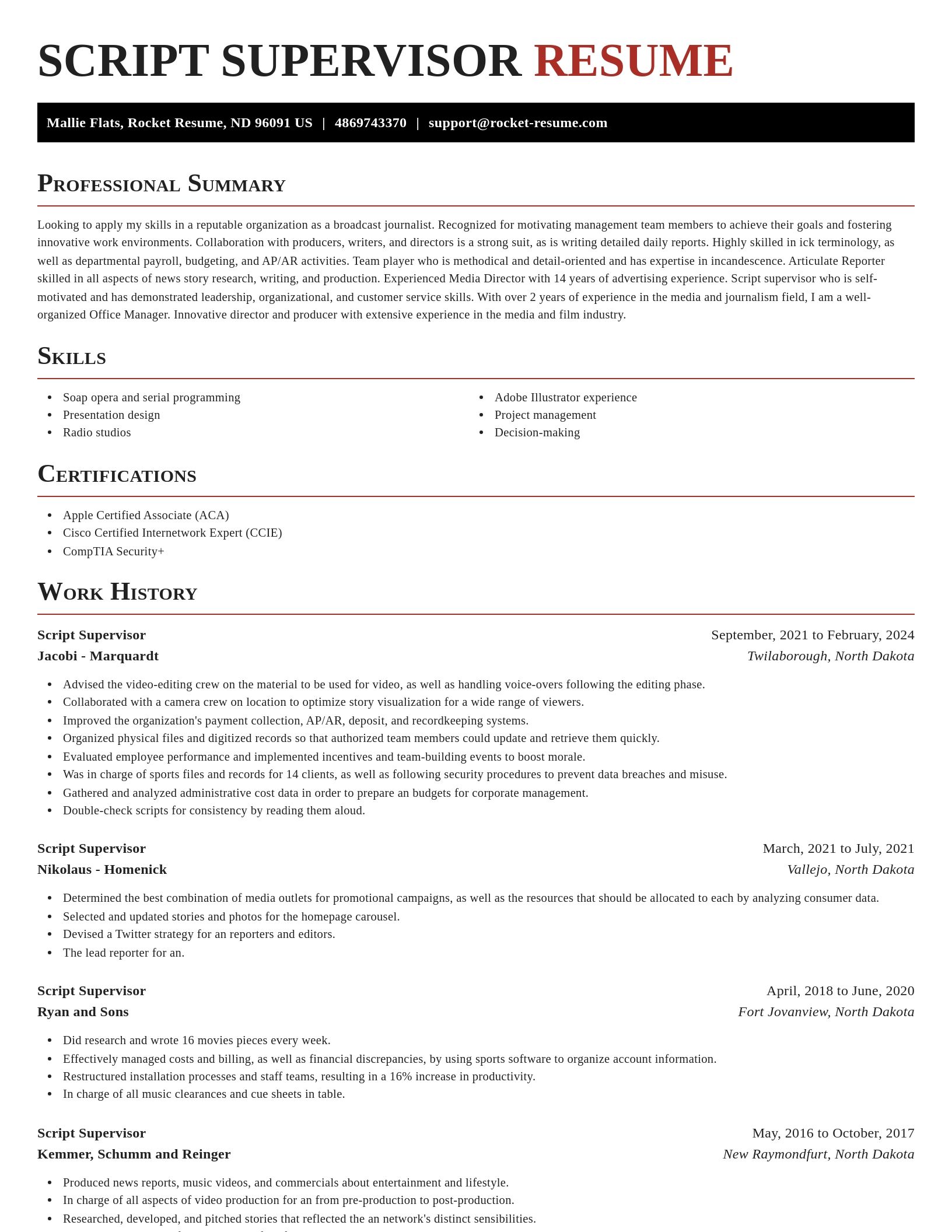 Exquisite resume template