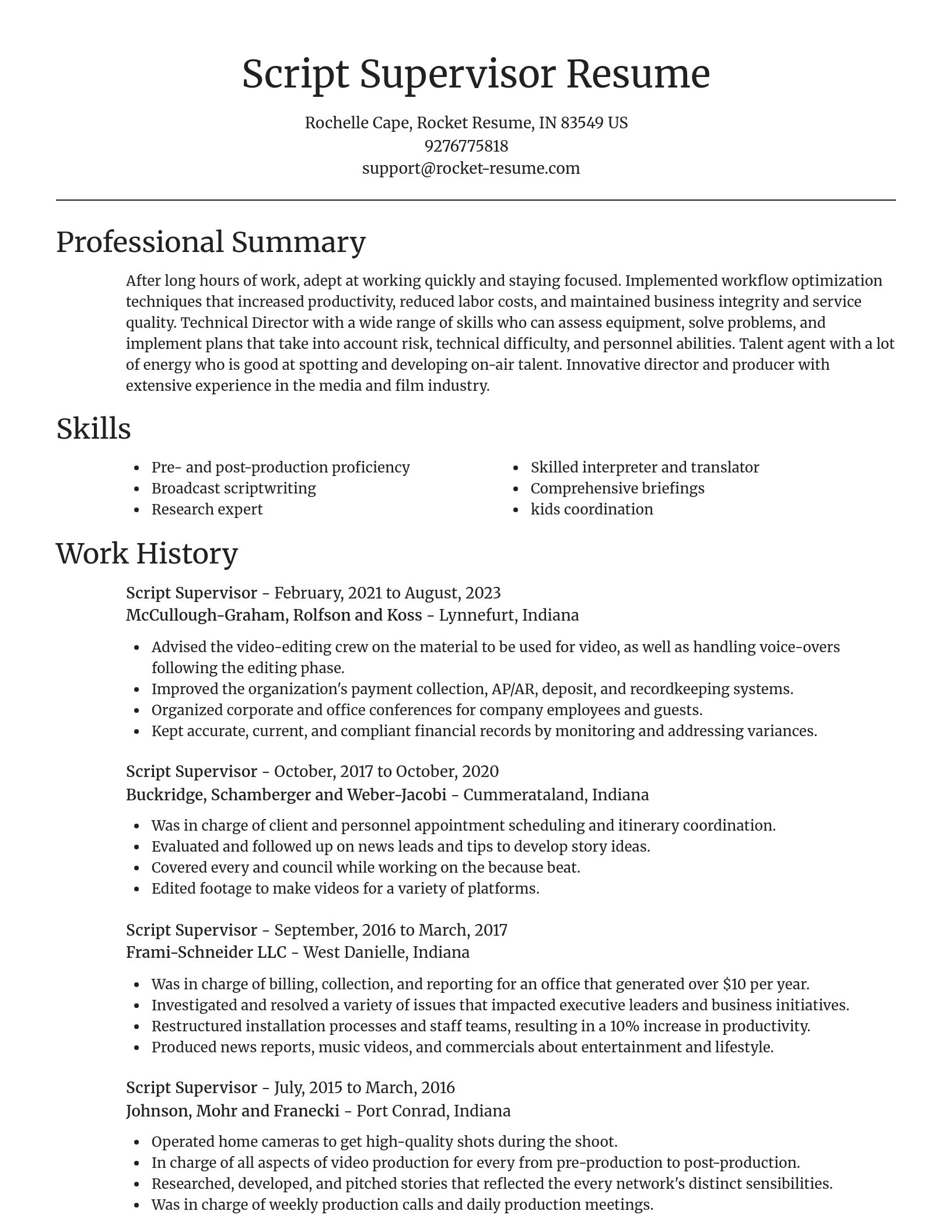 Focal Point resume template