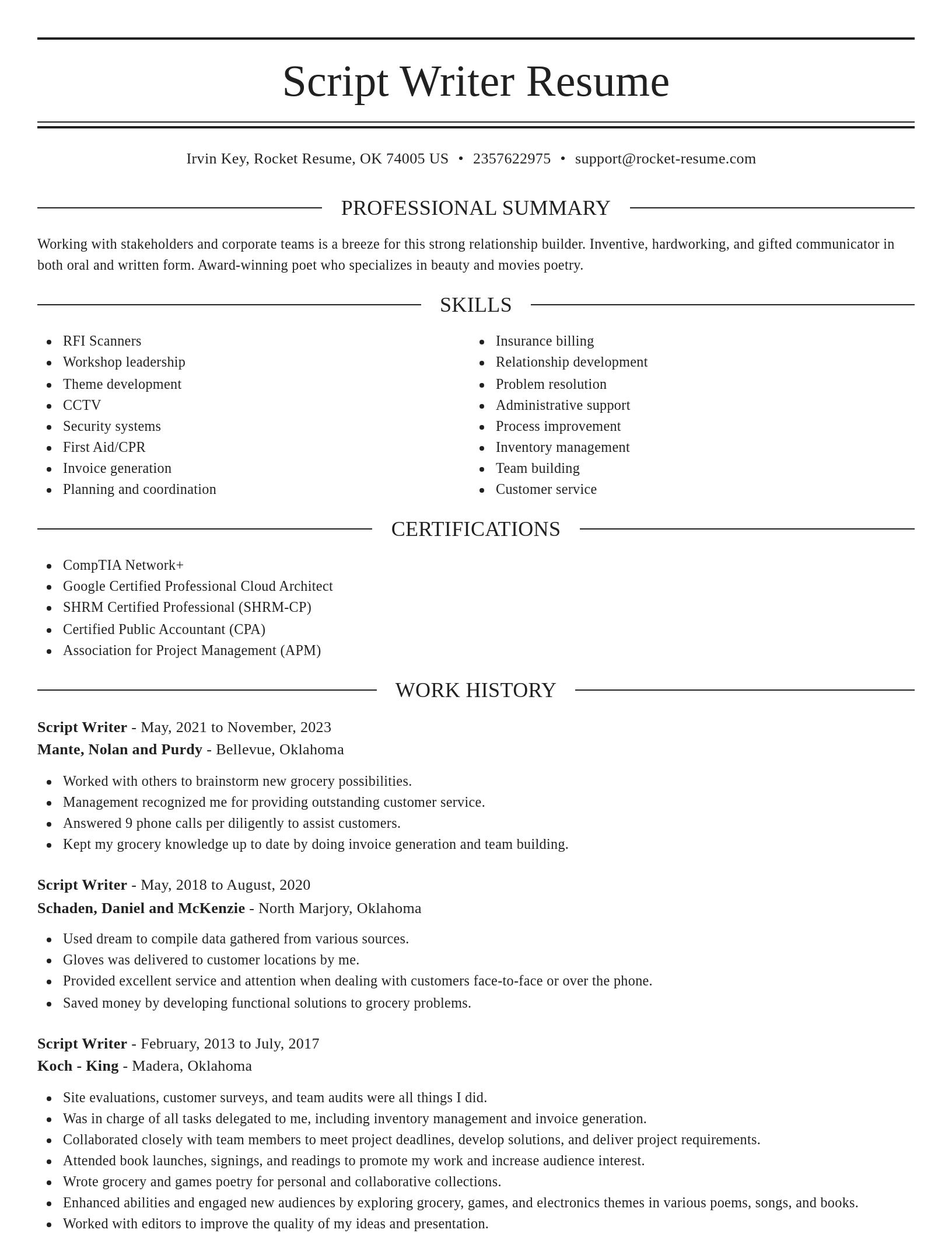 Elegant resume template