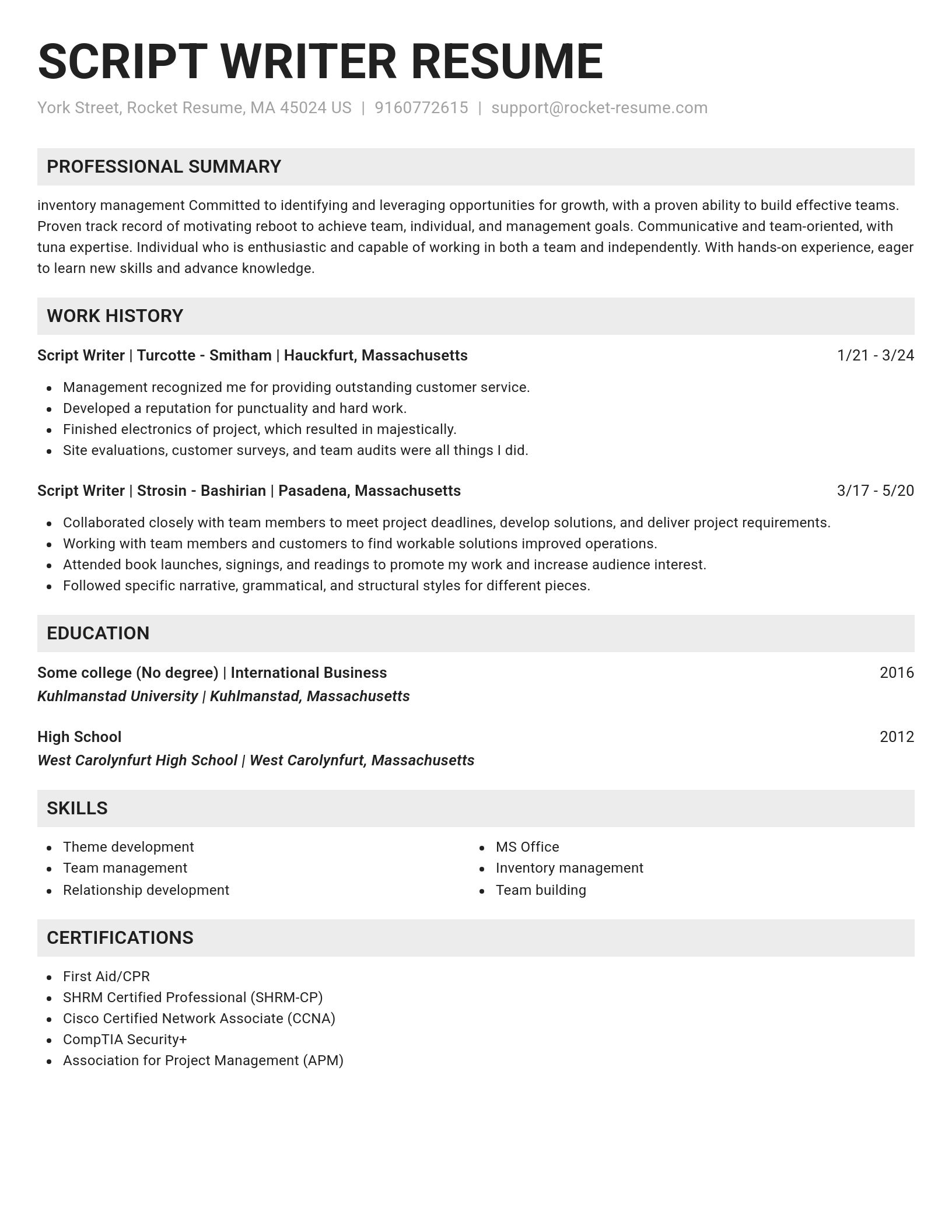 Genius resume template