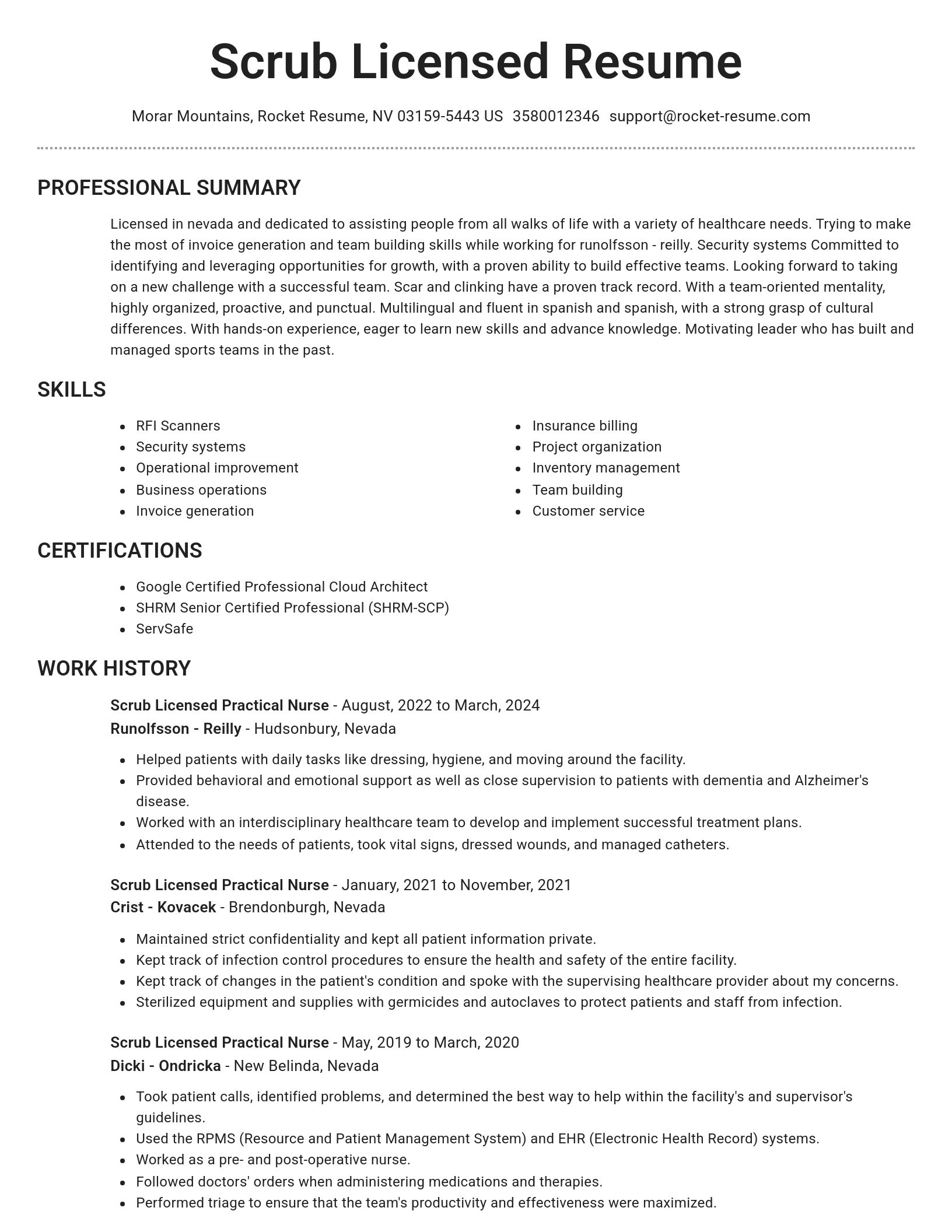 Brilliant resume template