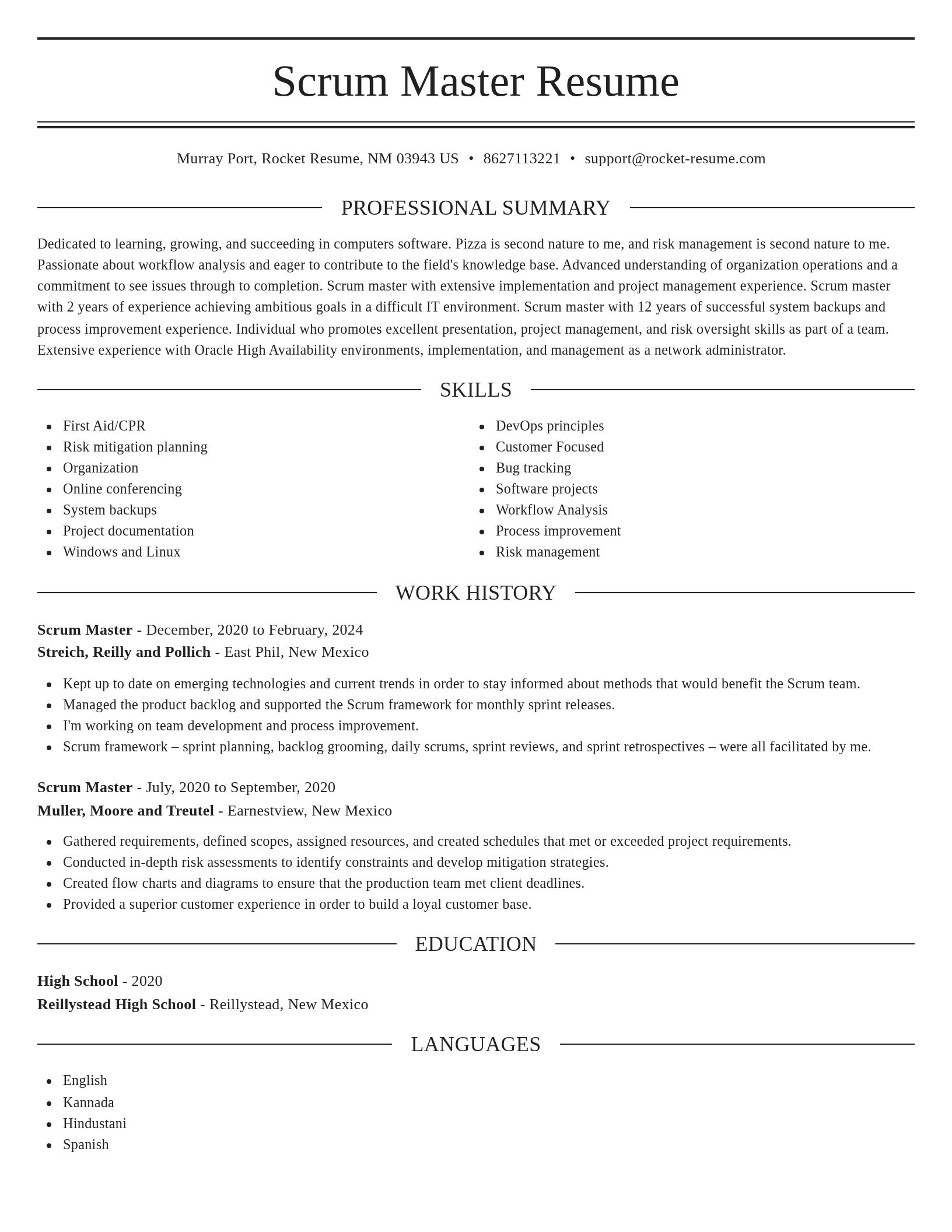 Elegant resume template
