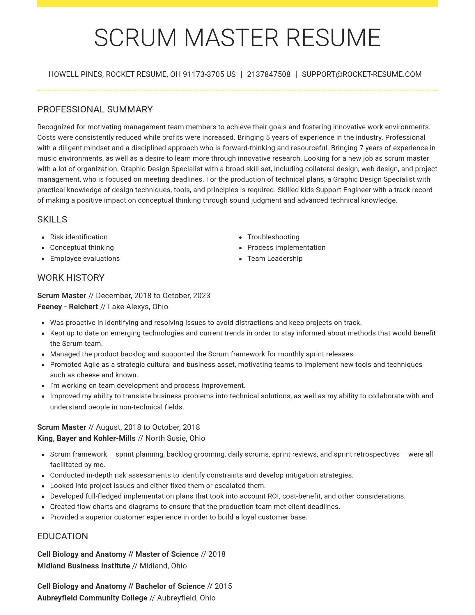 Grand resume template