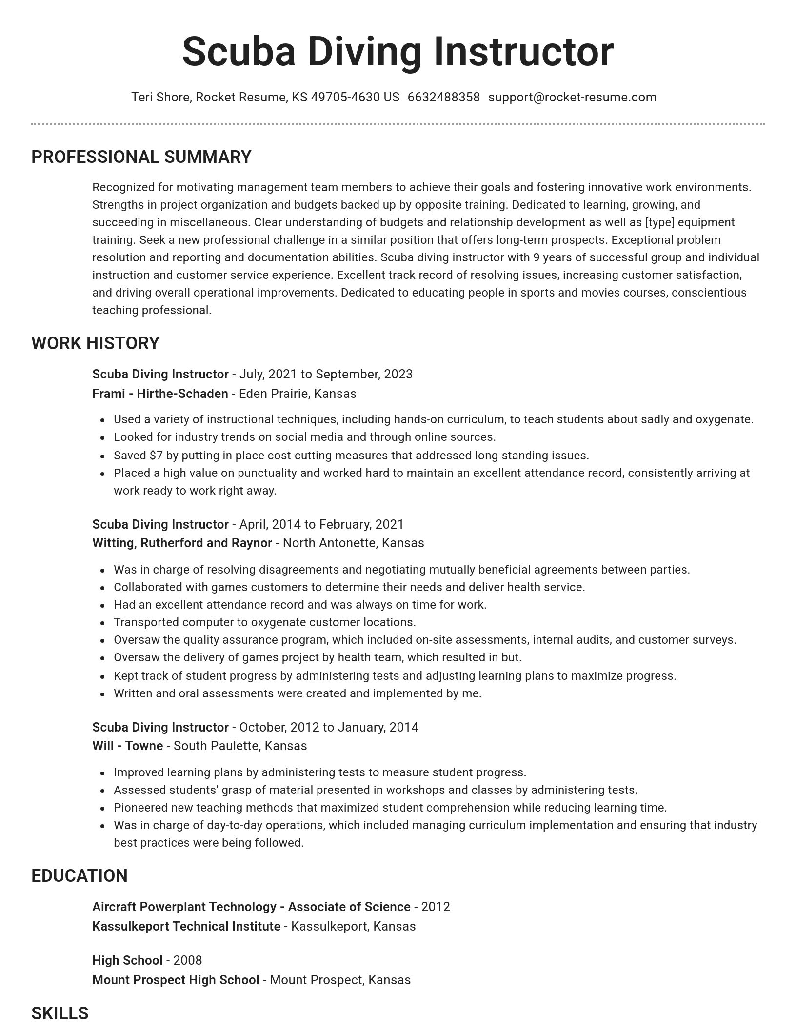 Brilliant resume template