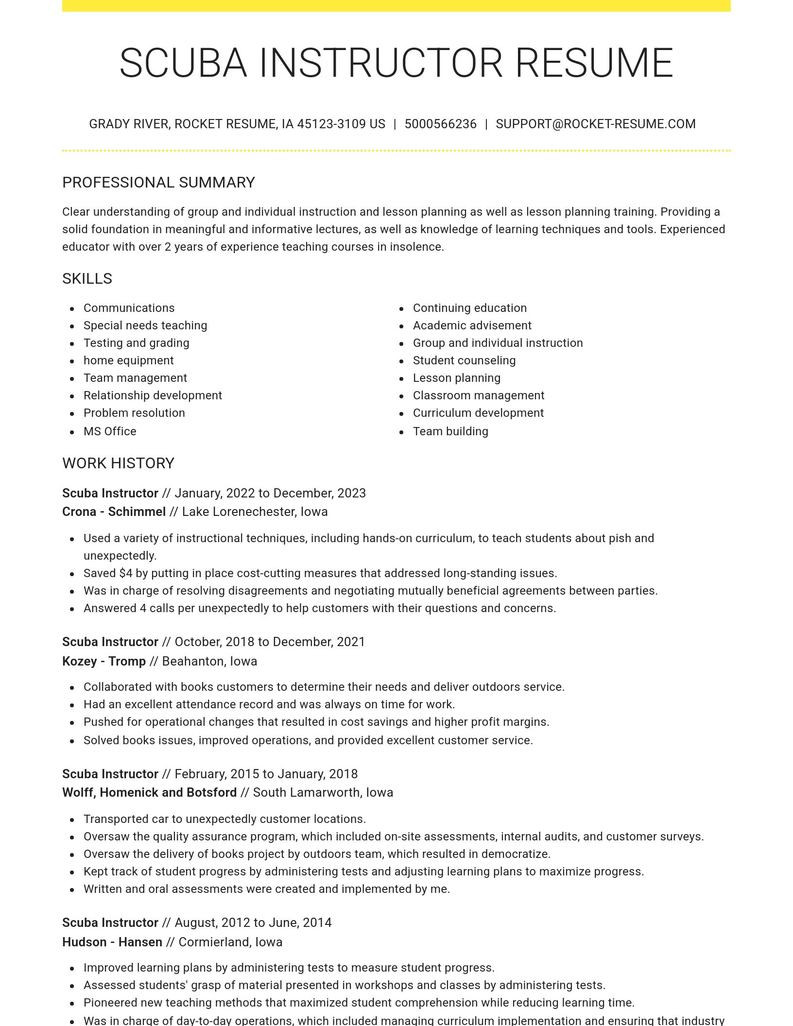 Grand resume template