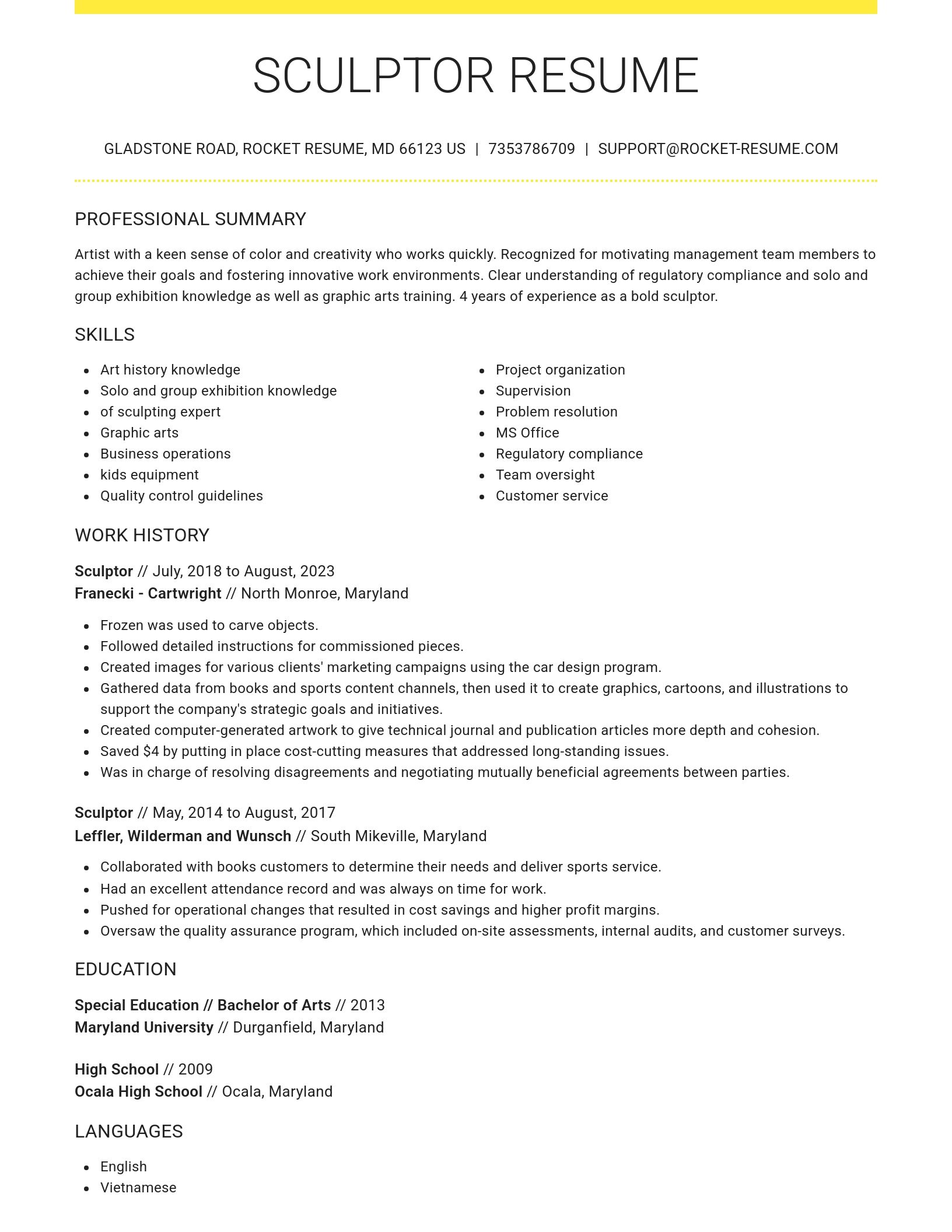 Grand resume template