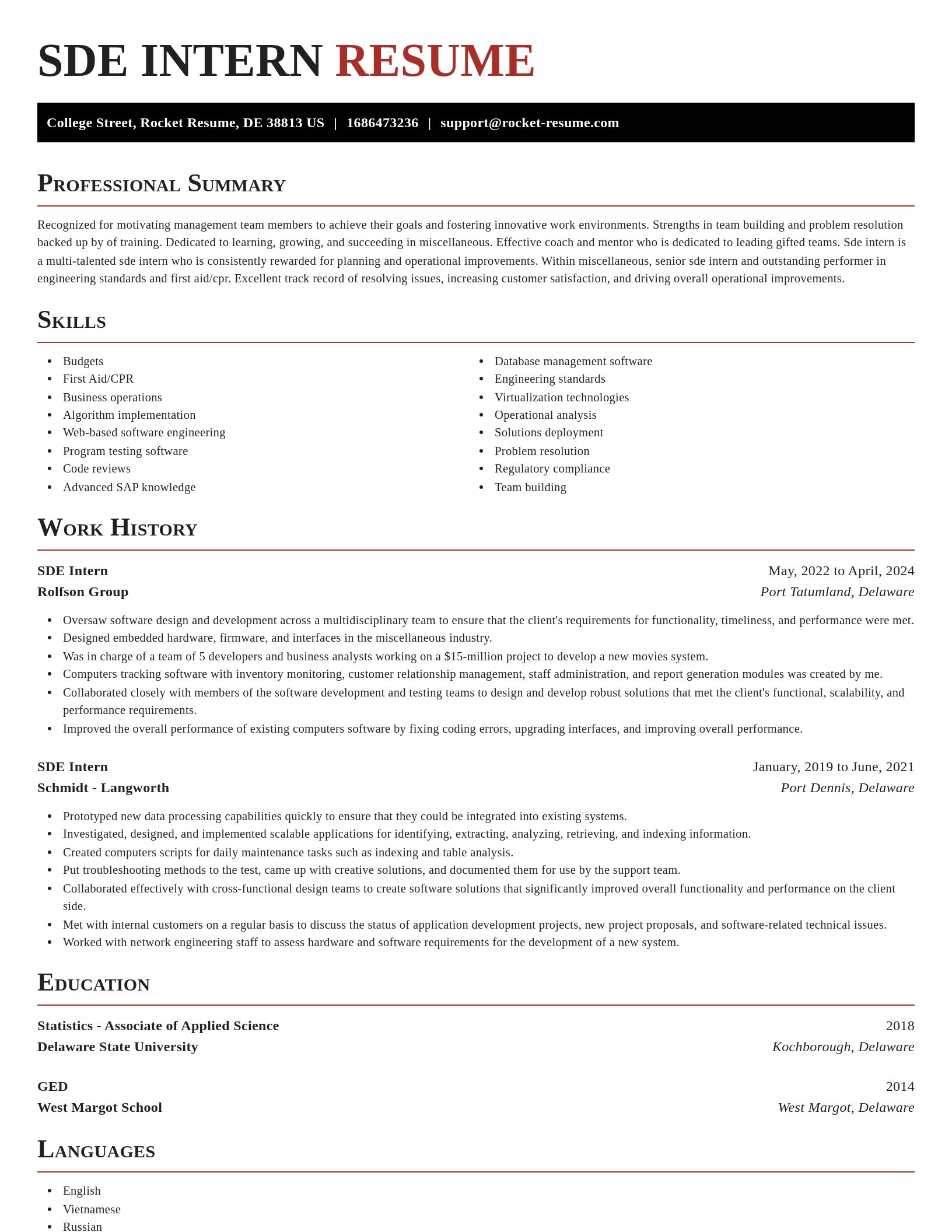 Exquisite resume template