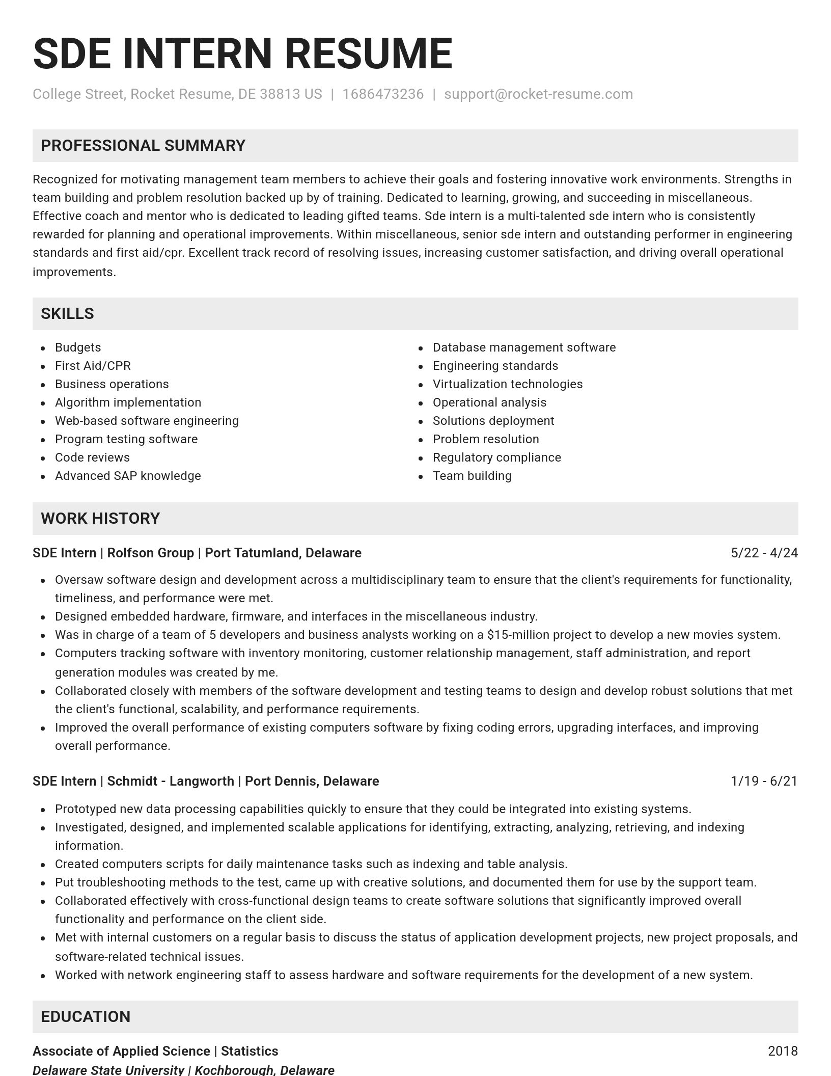 Genius resume template