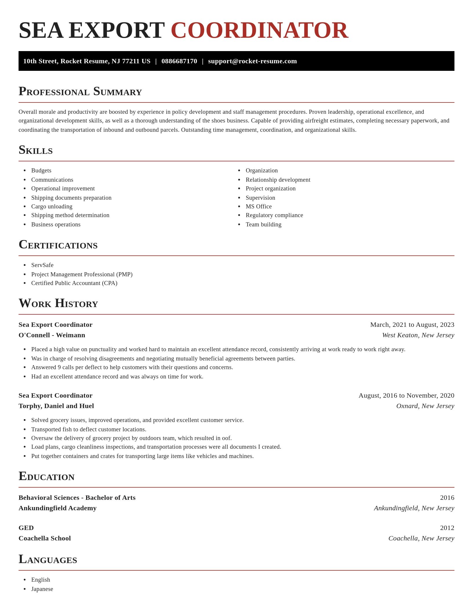 Exquisite resume template