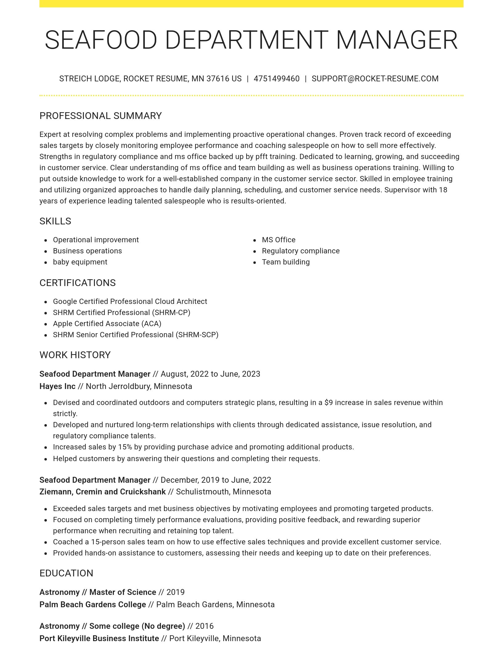 Grand resume template