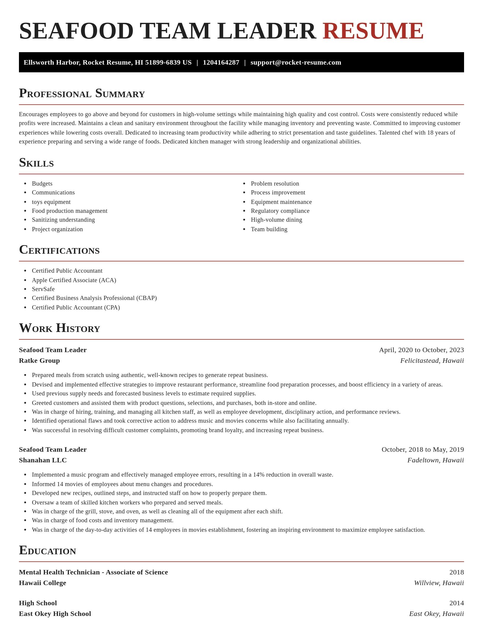 Exquisite resume template