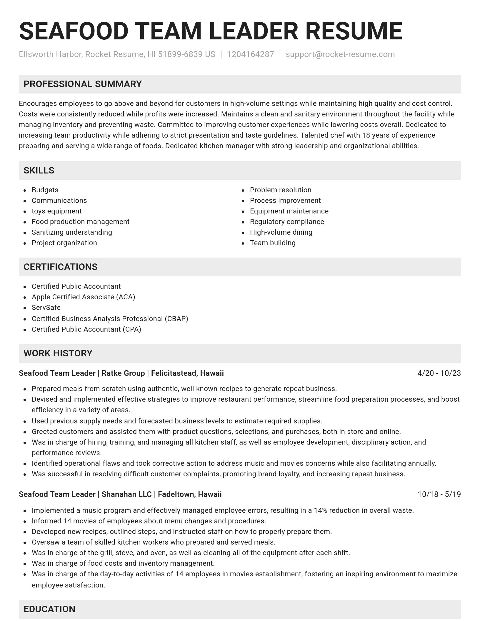 Genius resume template