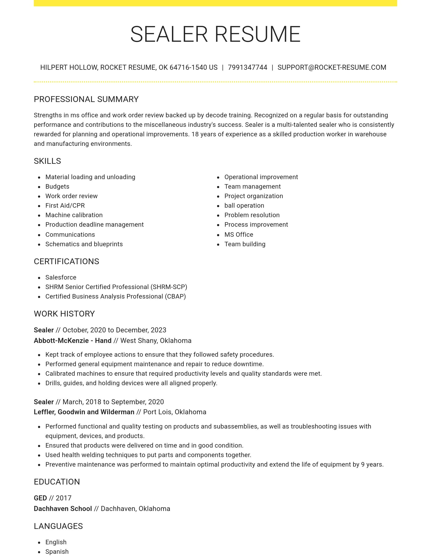 Grand resume template